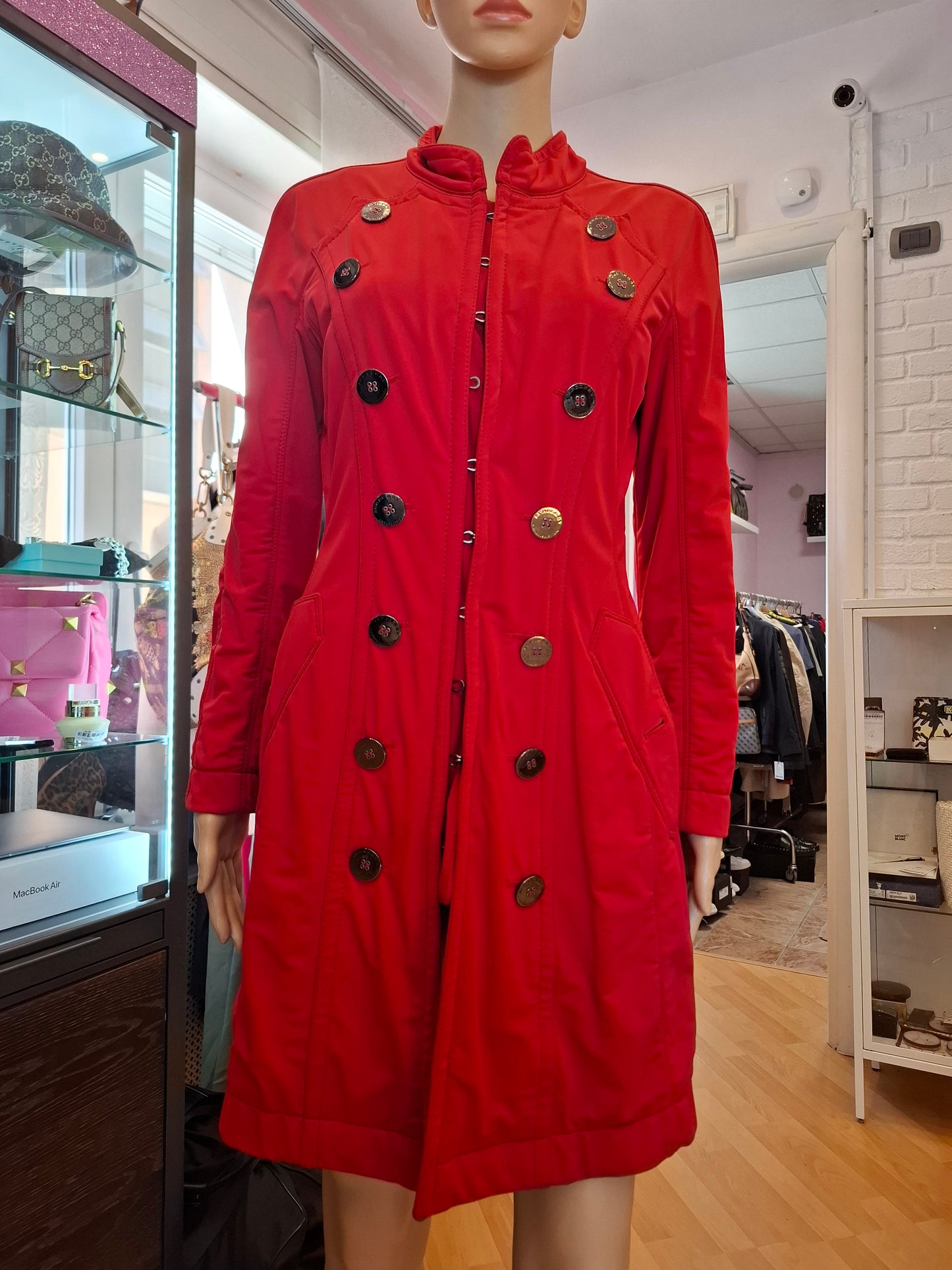 Trench Burberry rosso tg 42