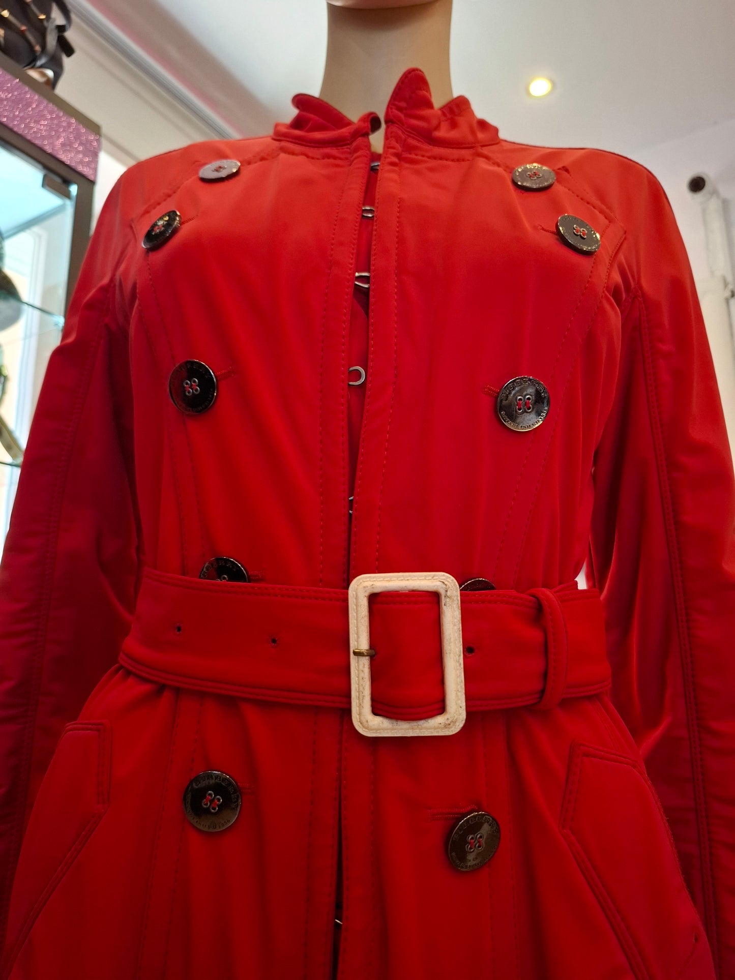 Trench Burberry rosso tg 42