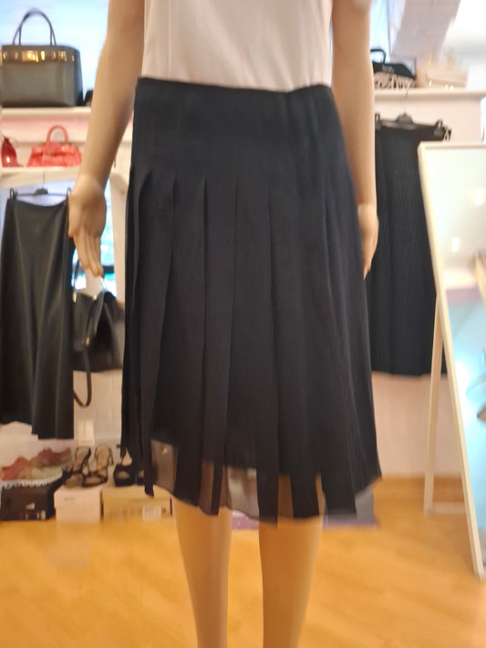 Gonna Prada seta blu notte tg 42
