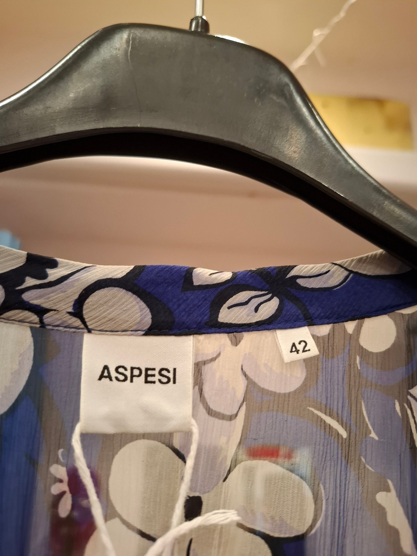 Abito Aspesi in seta fiorato blu tg 42