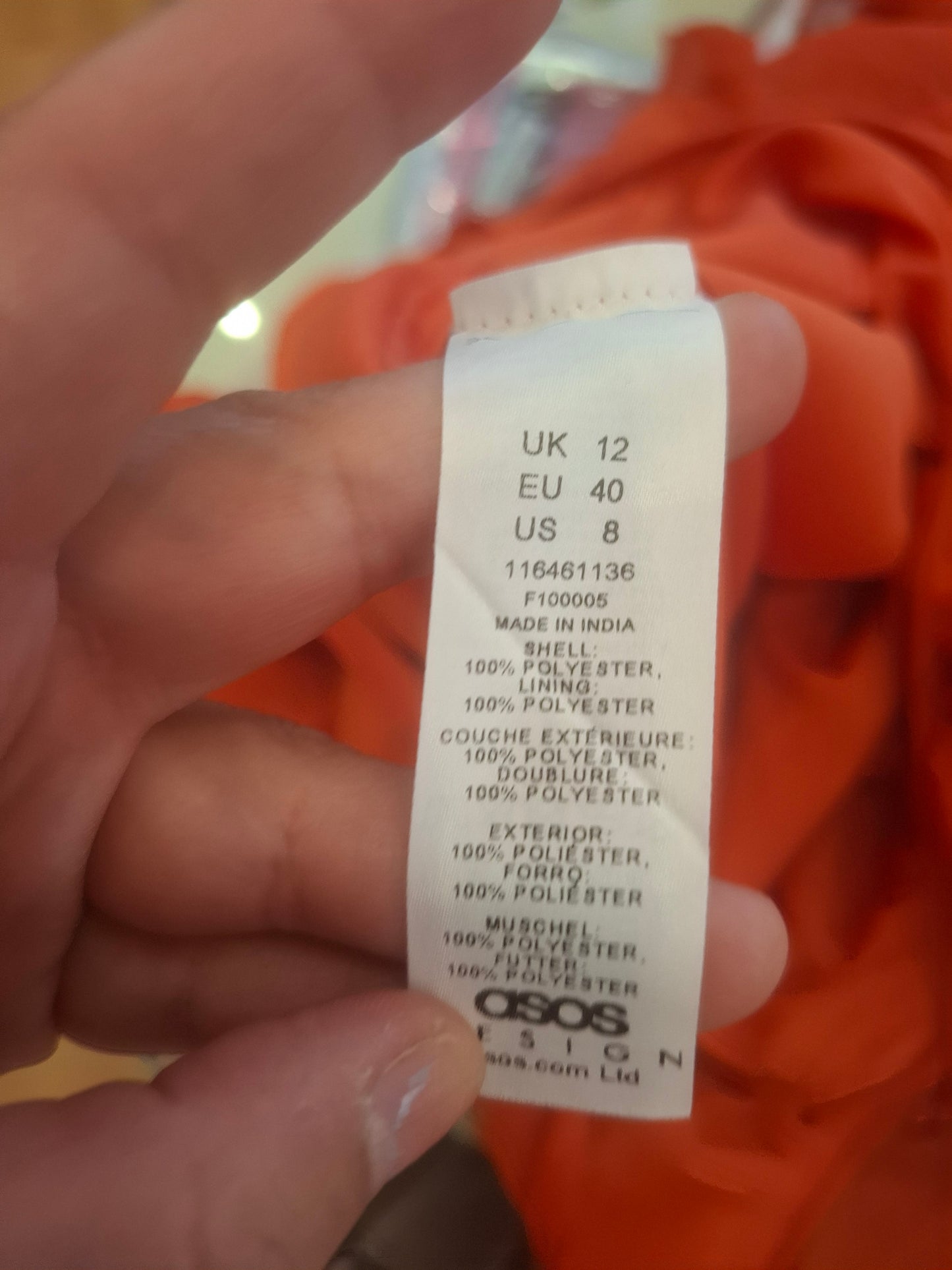 Abito Asos tg 12 Uk