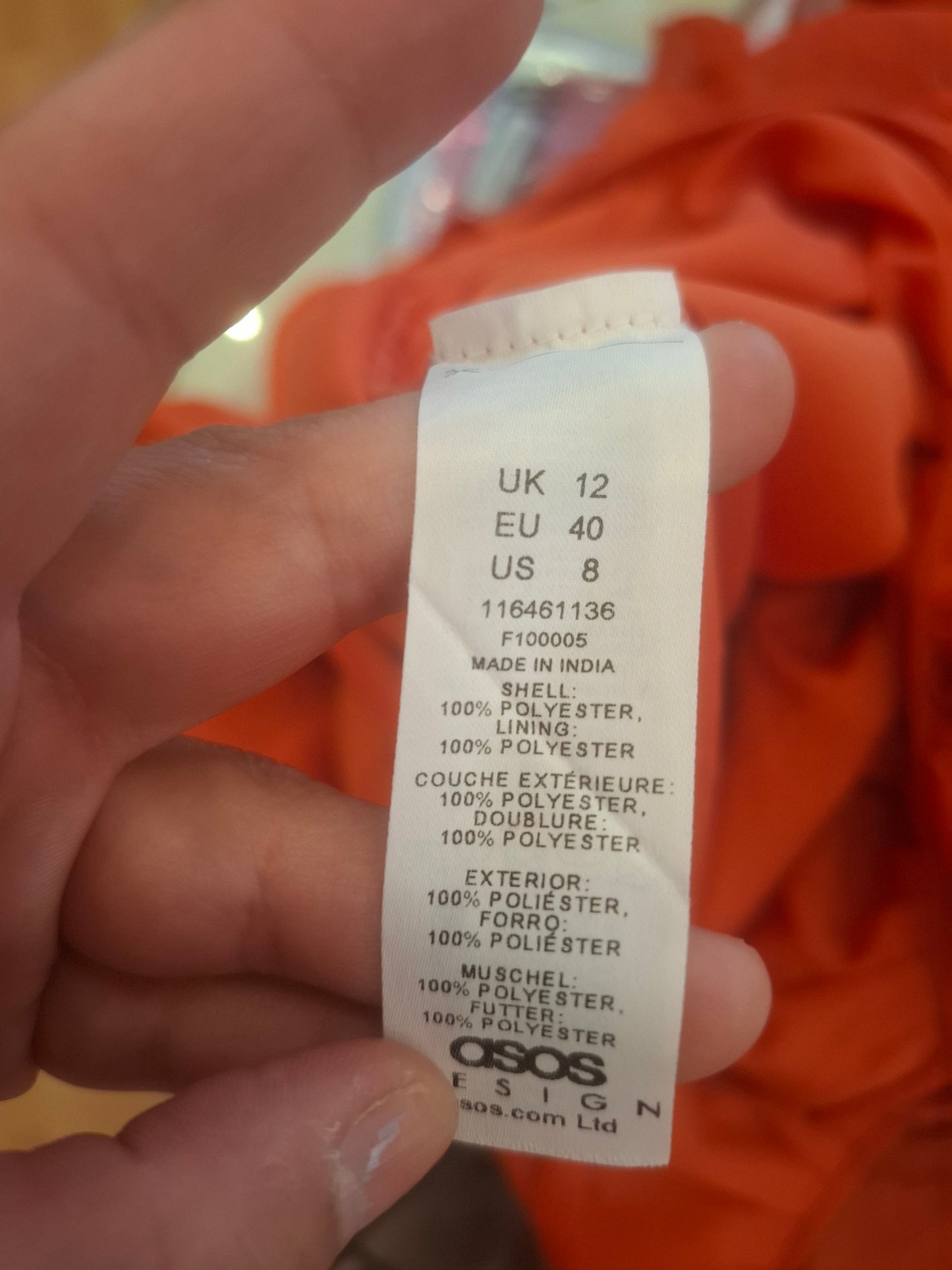 Abito Asos tg 12 Uk