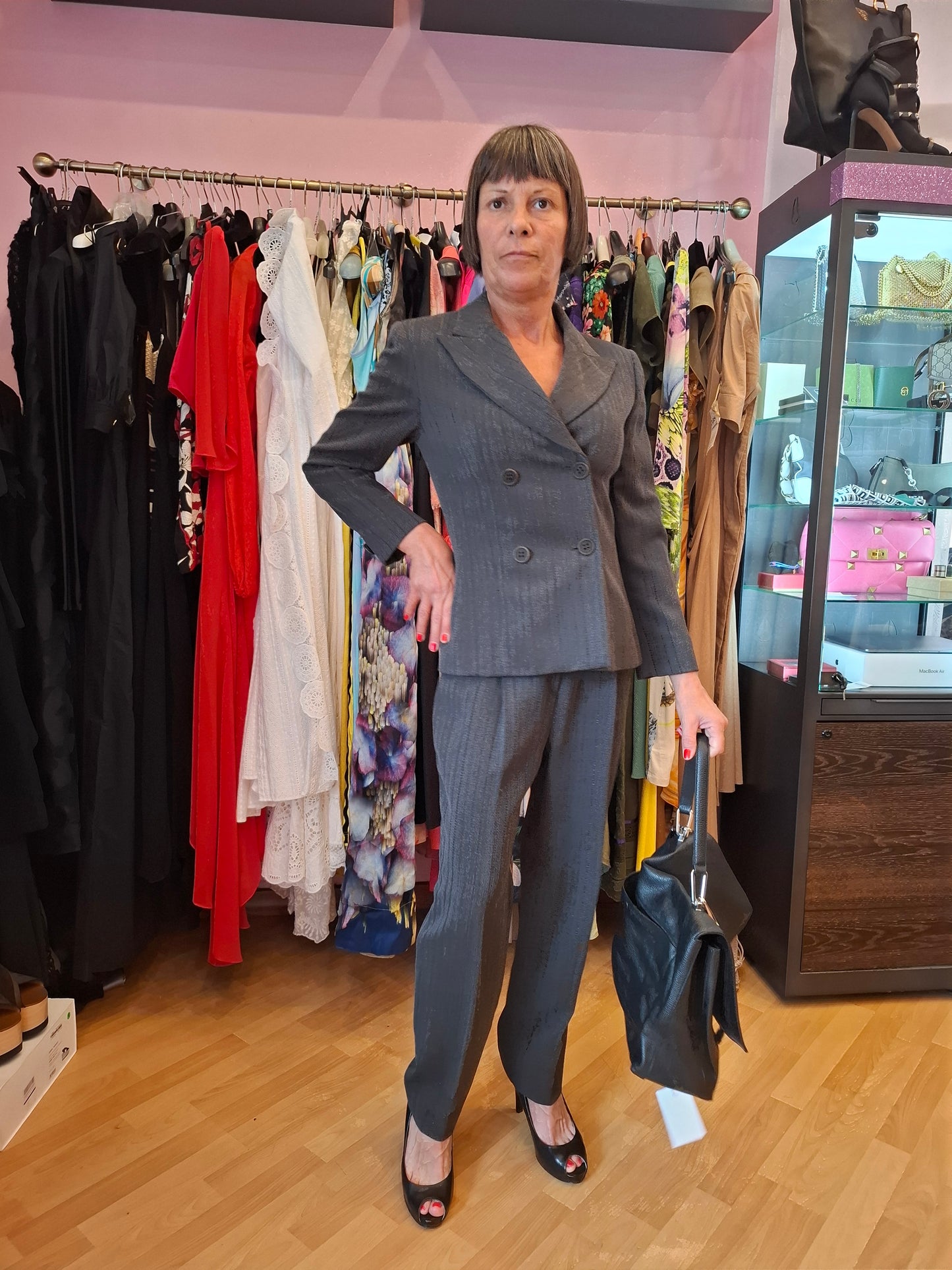 Completo Max Mara tg 40 grigio linea 'Pianoforte'