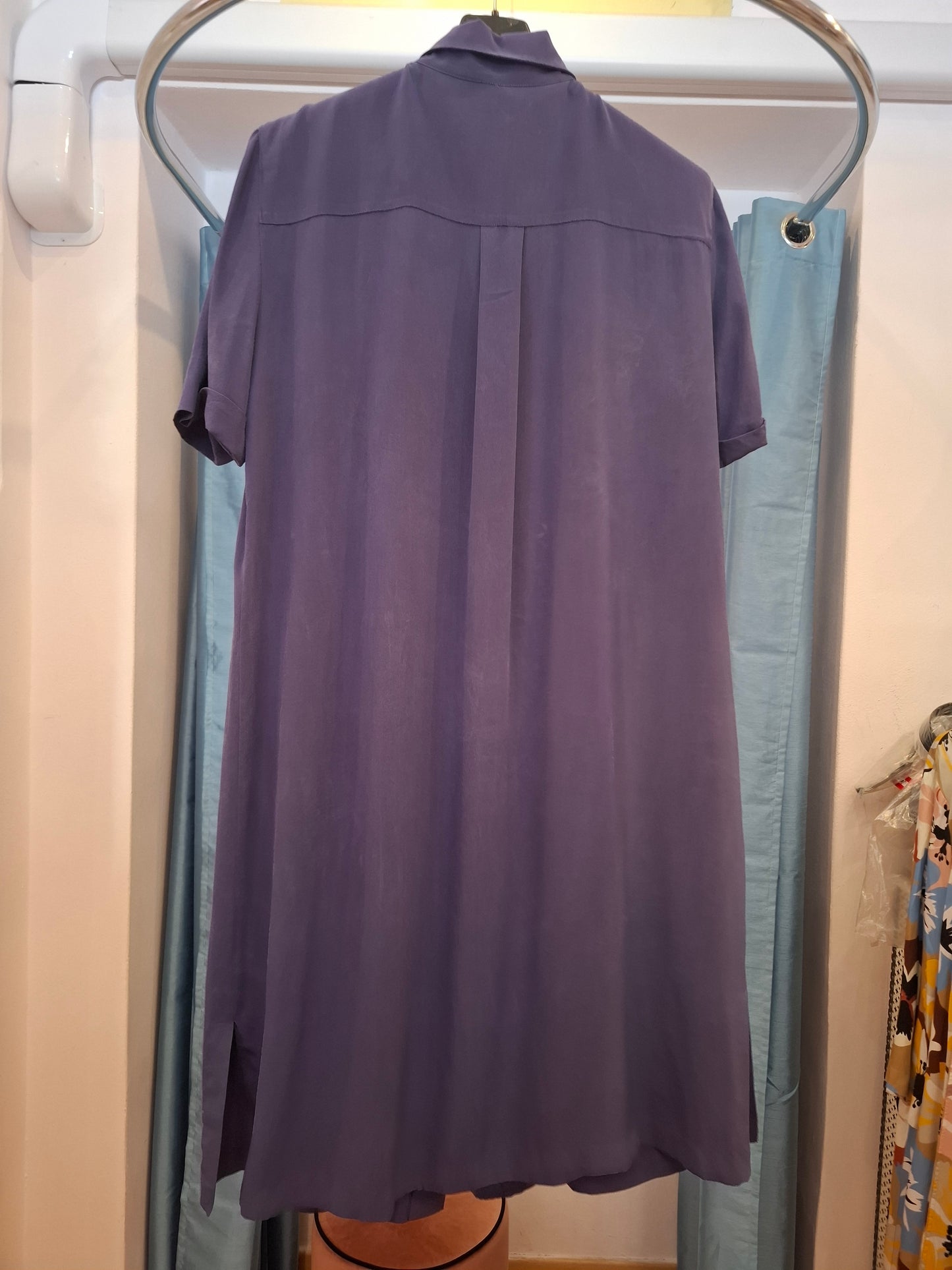 Abito MaxMara viola seta tg 48
