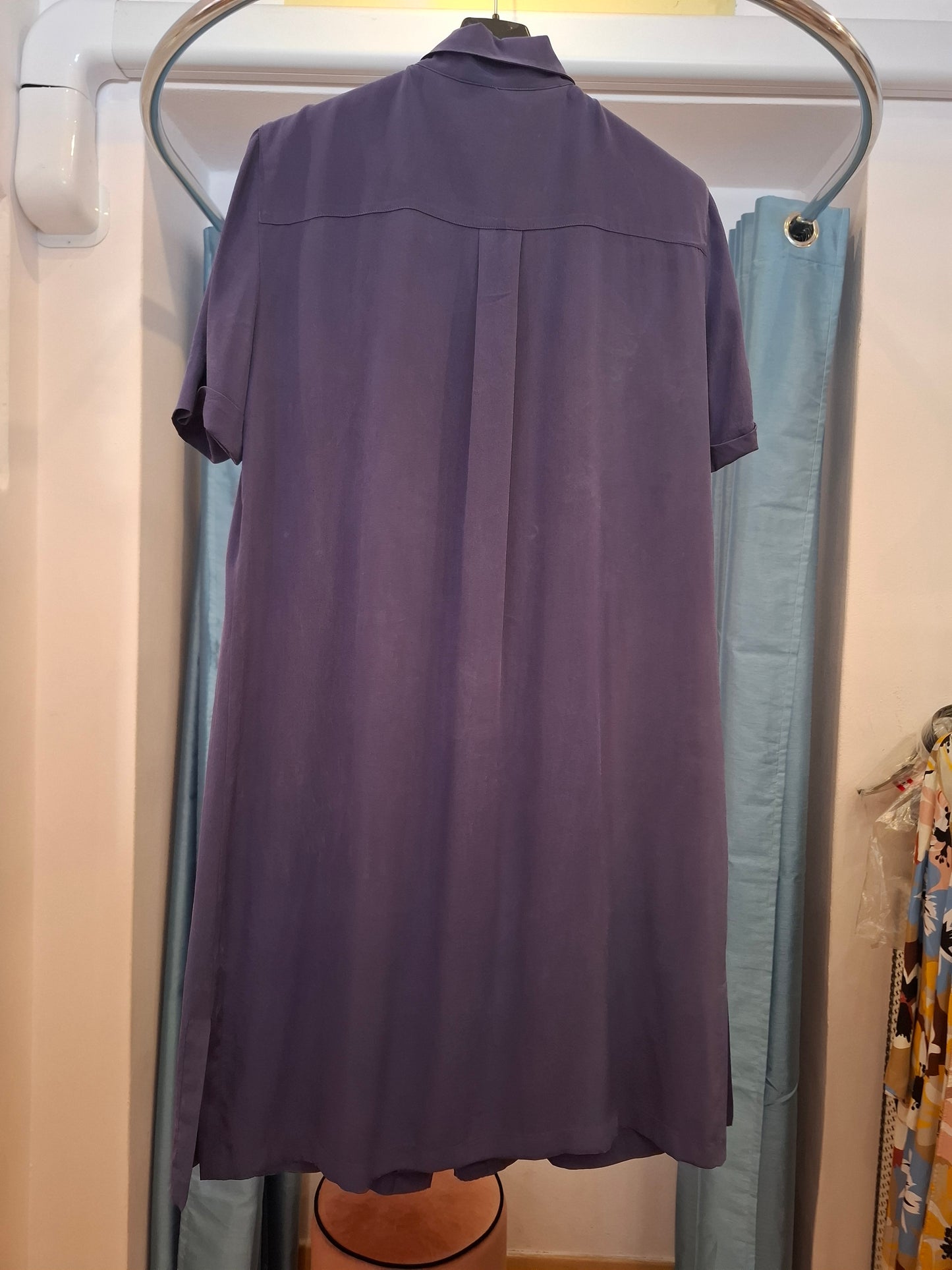 Abito MaxMara viola seta tg 48