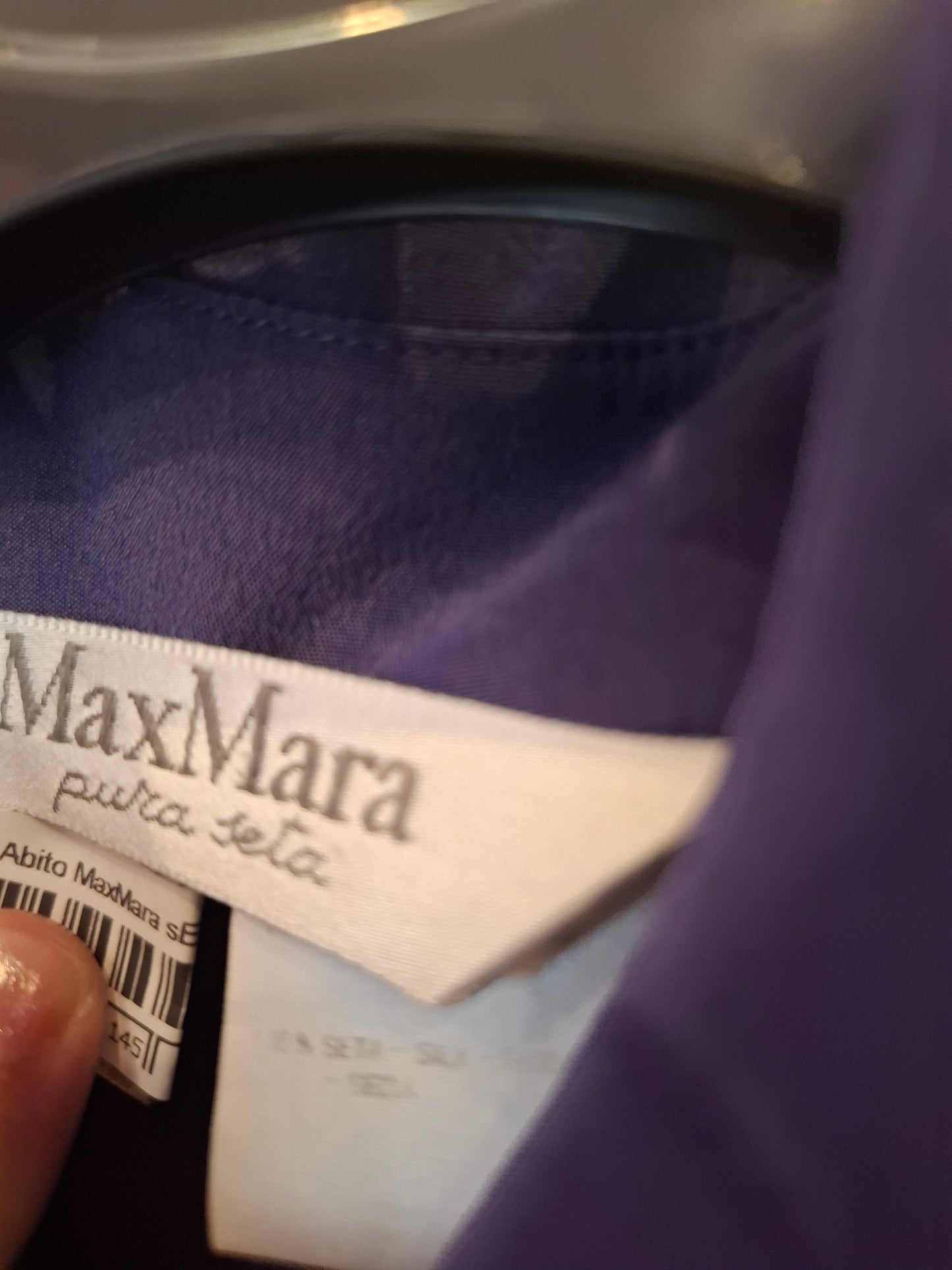 Abito MaxMara viola seta tg 48