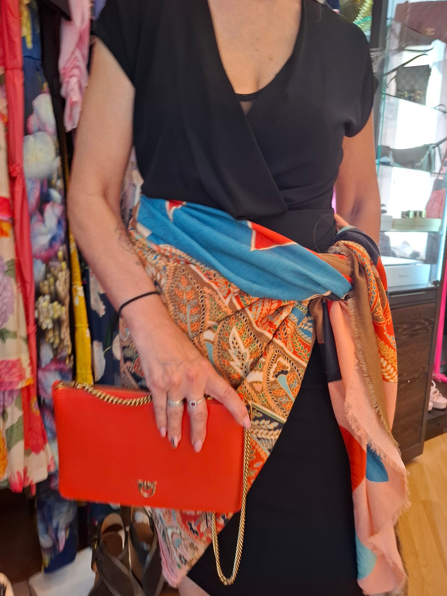 Pochette Pinko arancio