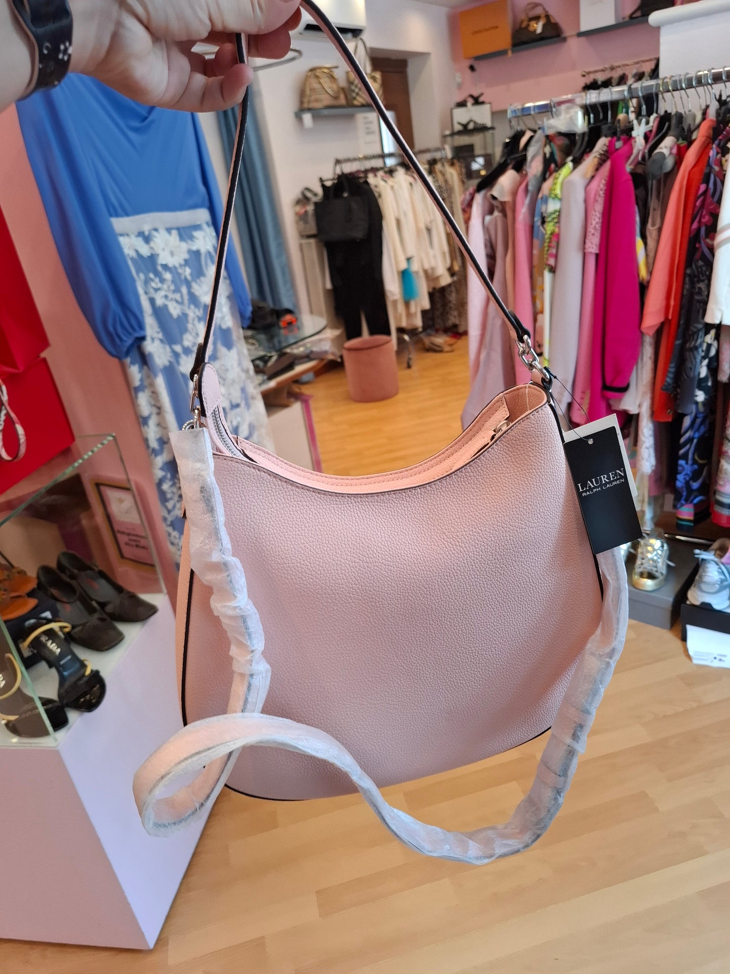 Borsa Ralph Lauren rosa nuova