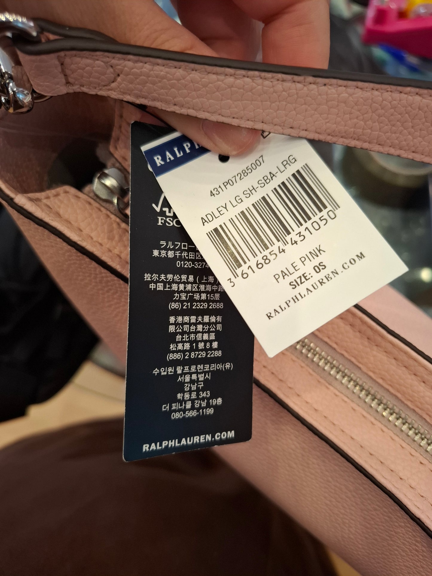 Borsa Ralph Lauren rosa nuova