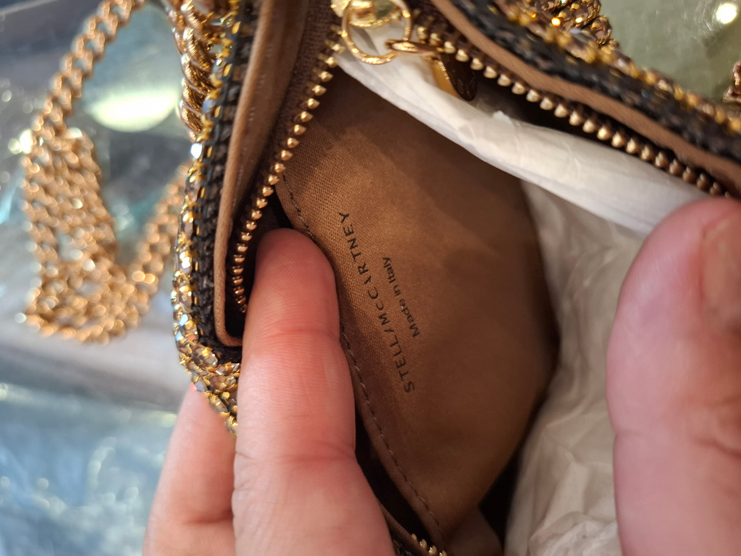 Borsa Stella McCartney con strass