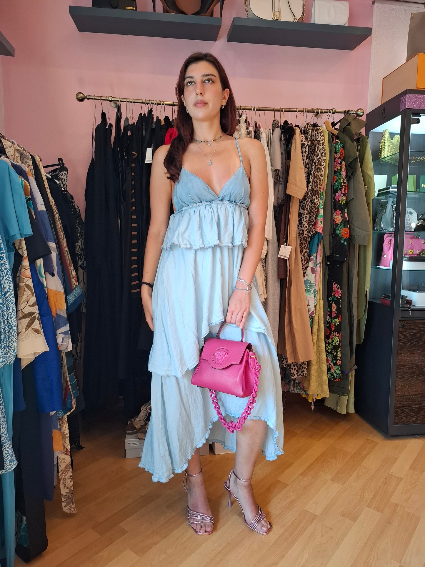 Abito Pinko balze azzurra tg 36