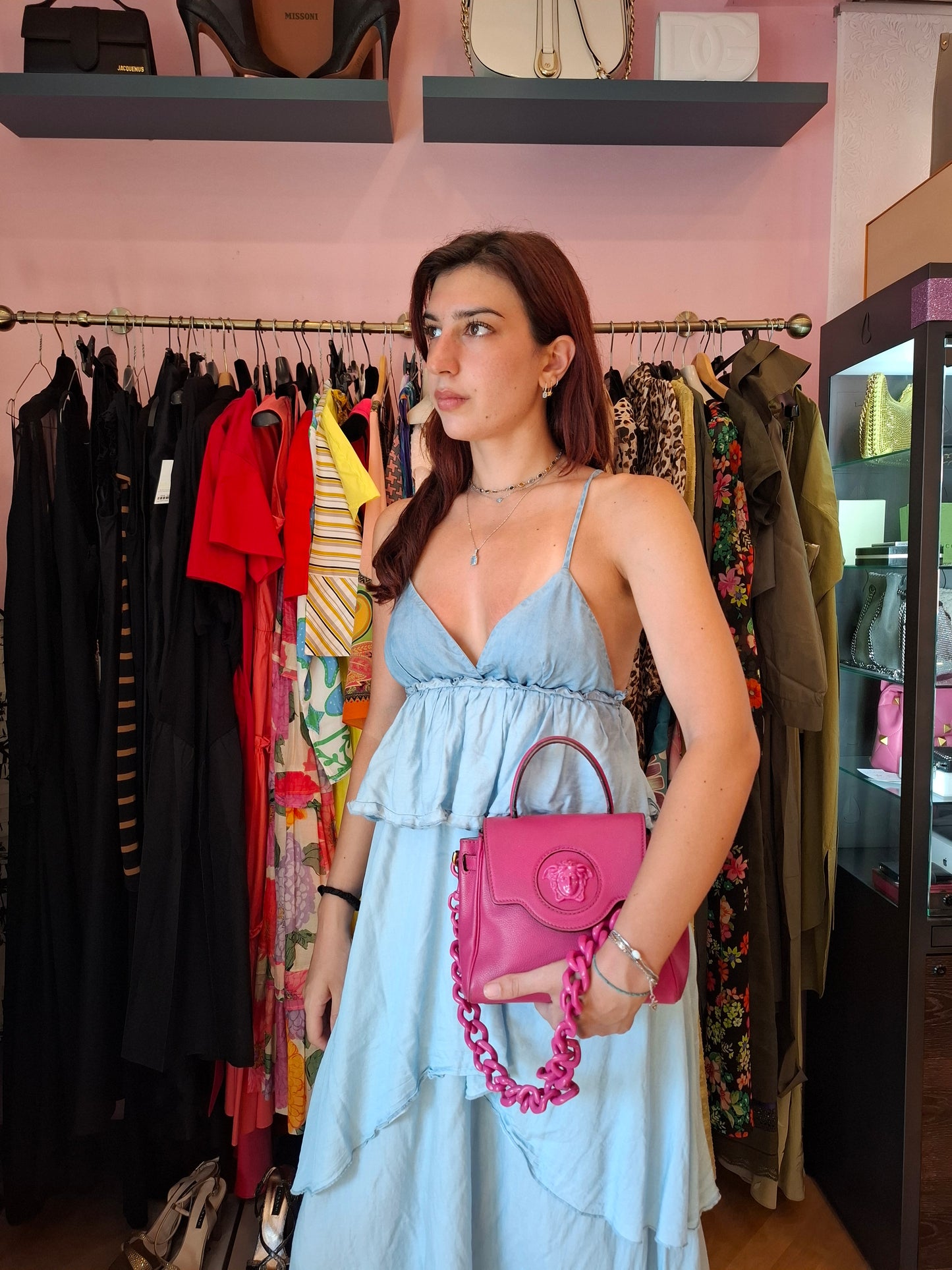 Abito Pinko balze azzurra tg 36