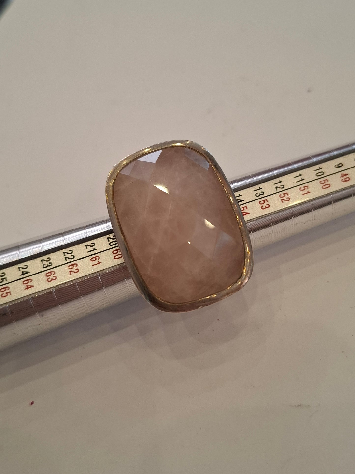 Anello arg e quarzo mis 18