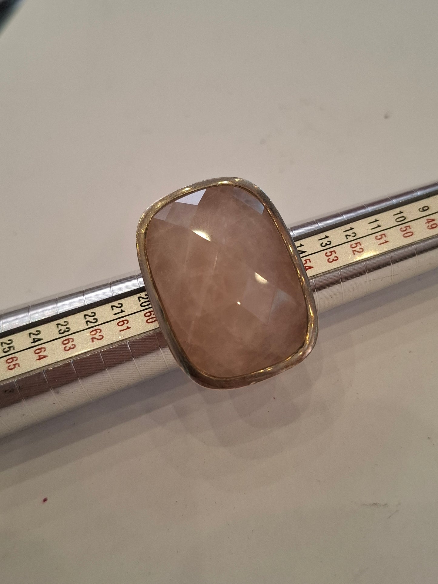 Anello arg e quarzo mis 18