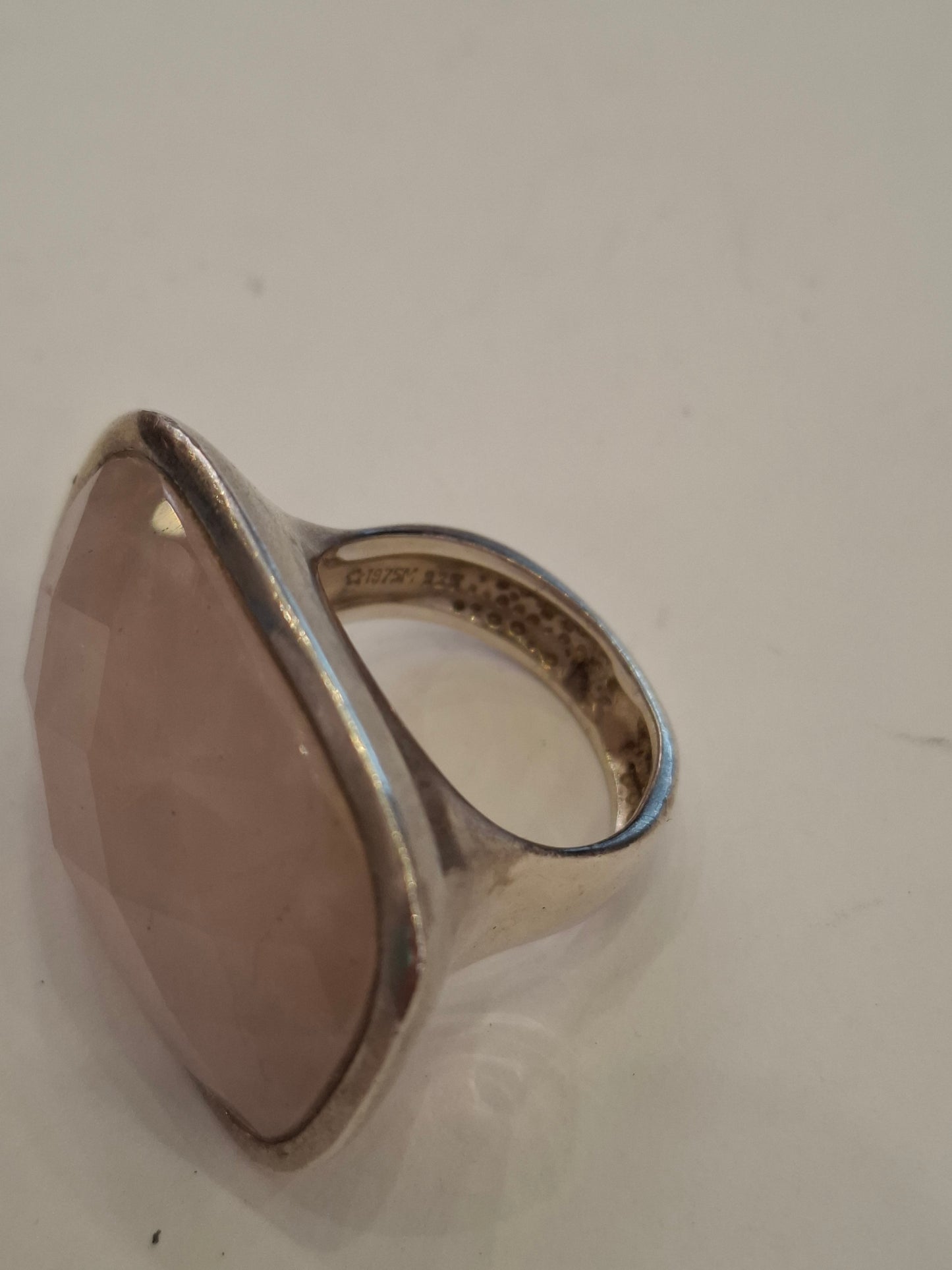 Anello arg e quarzo mis 18