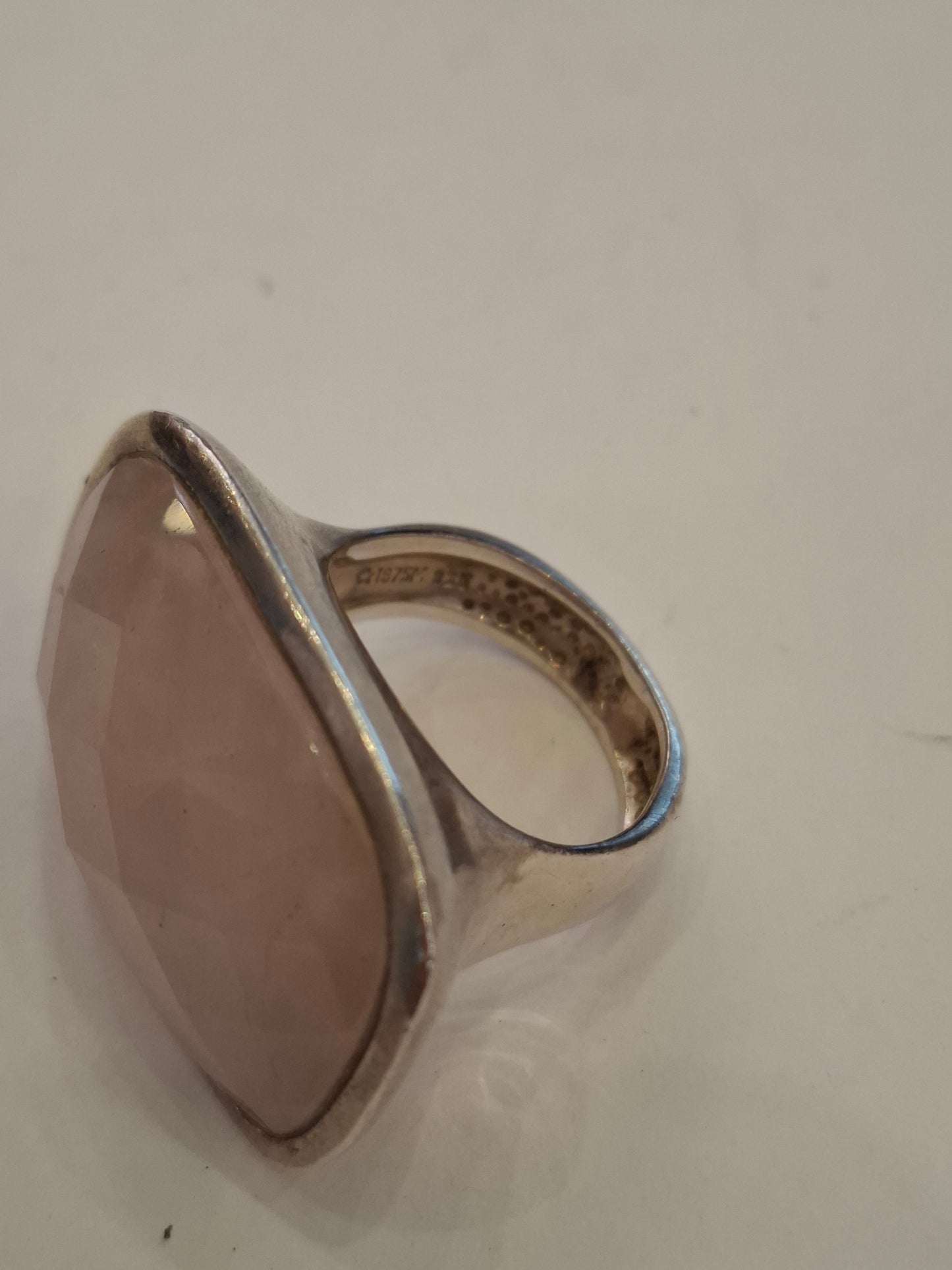 Anello arg e quarzo mis 18