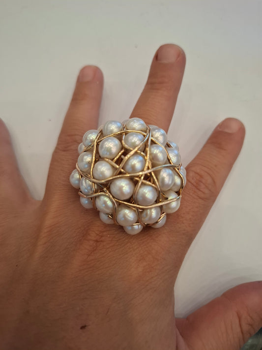 Anello perle tg U
