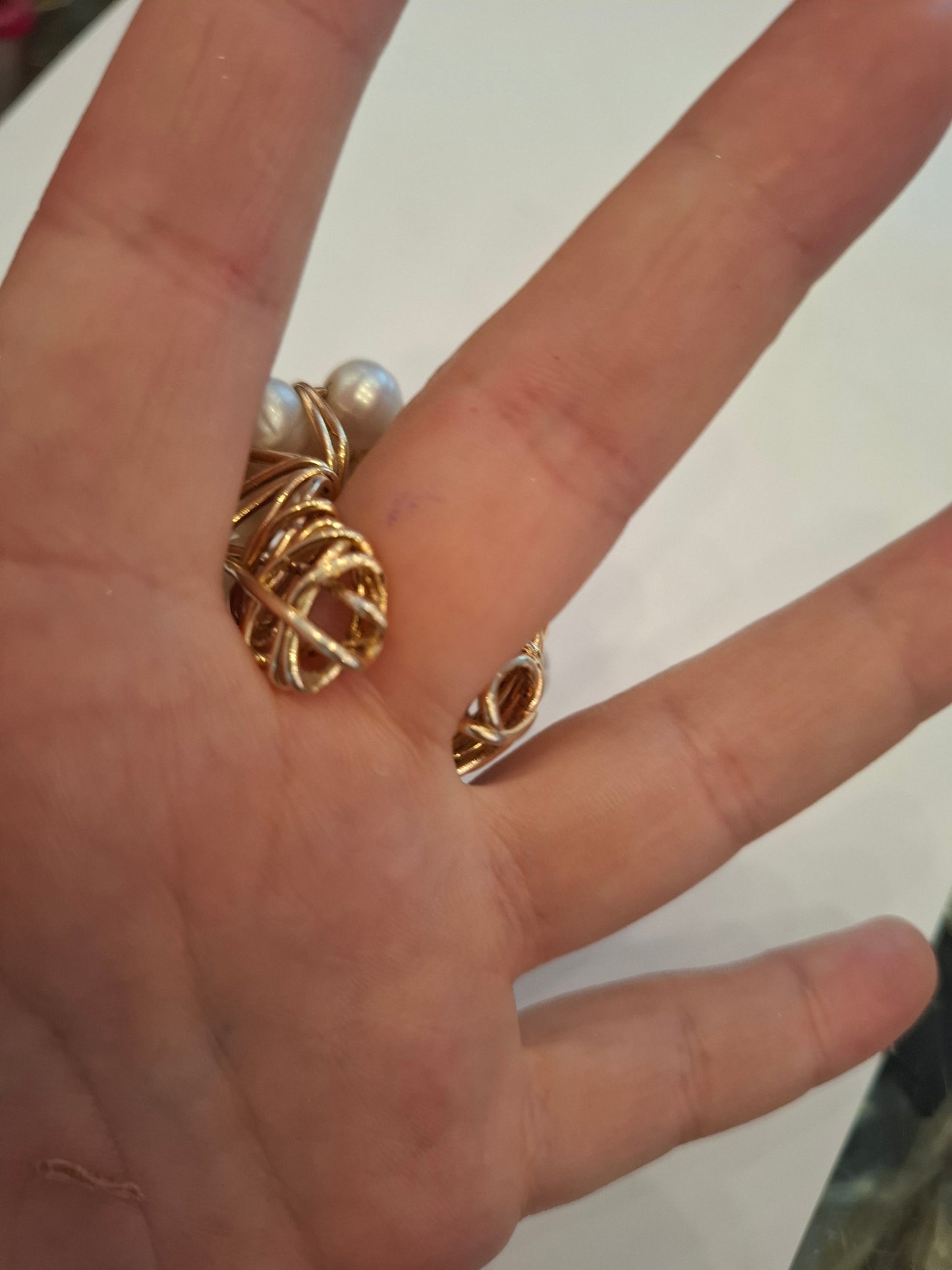 Anello perle tg U