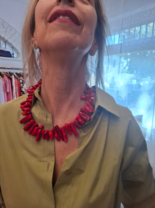 Collana corallo grezzo