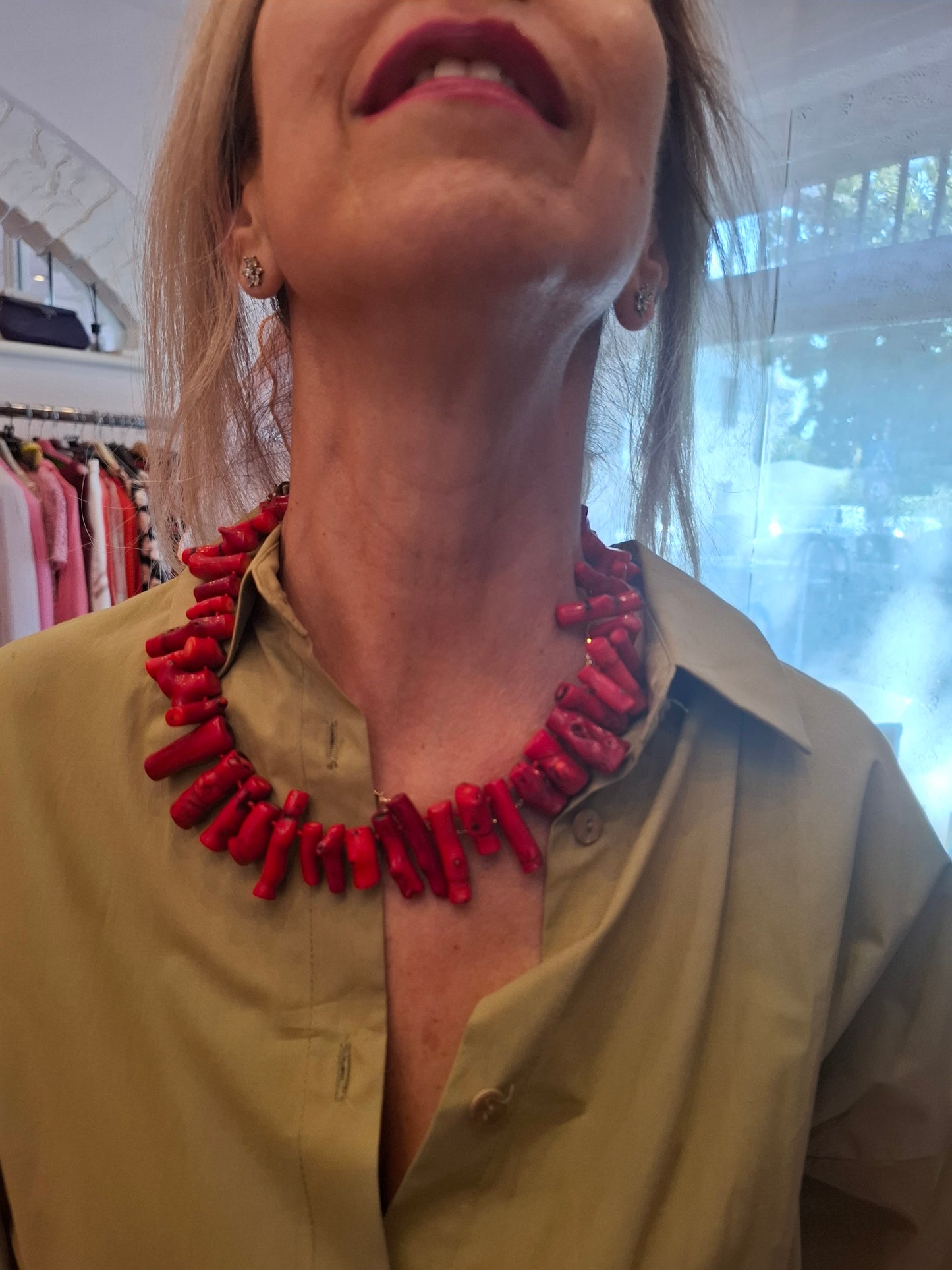 Collana corallo grezzo