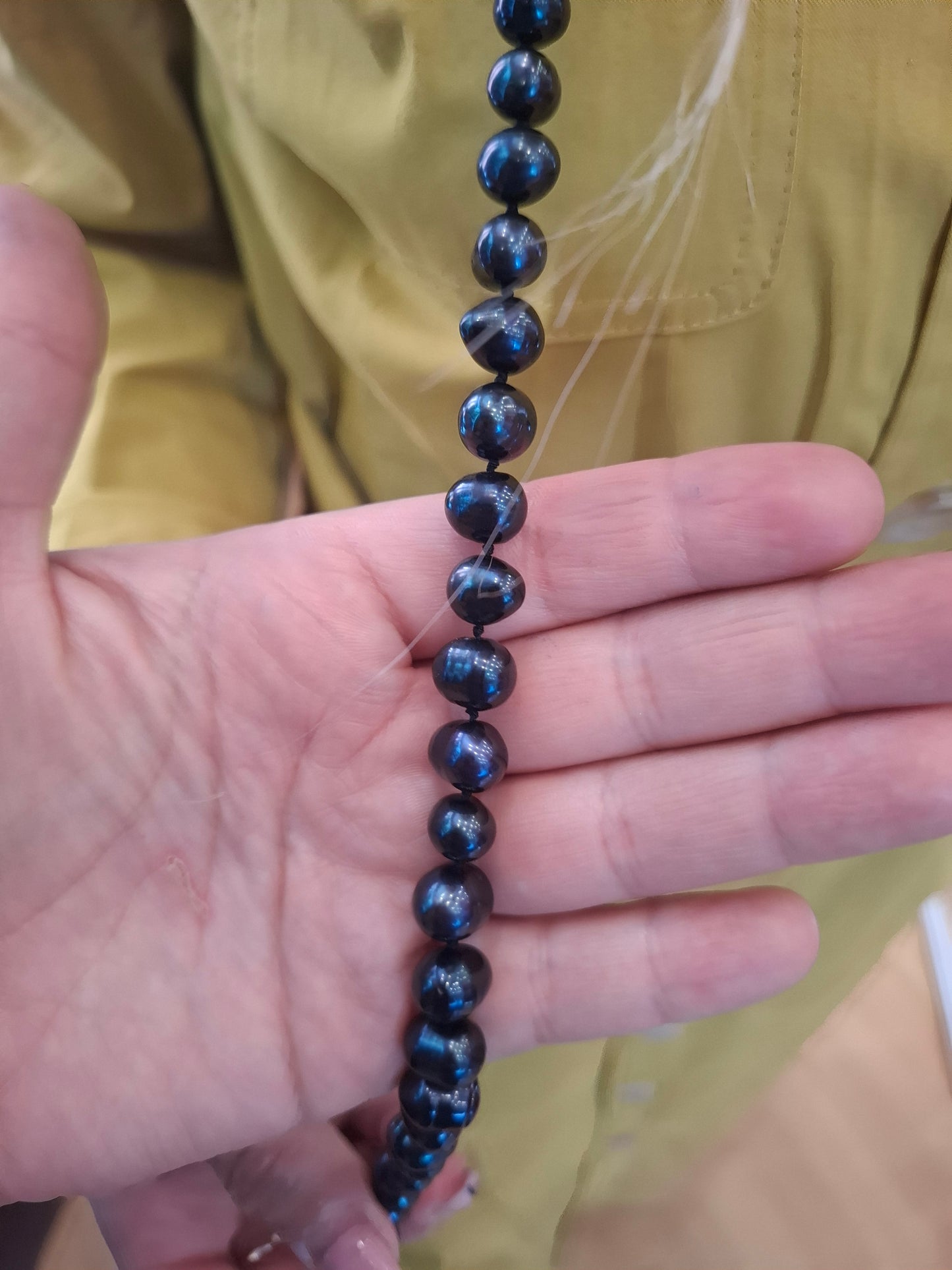 Collana lunga perle nera