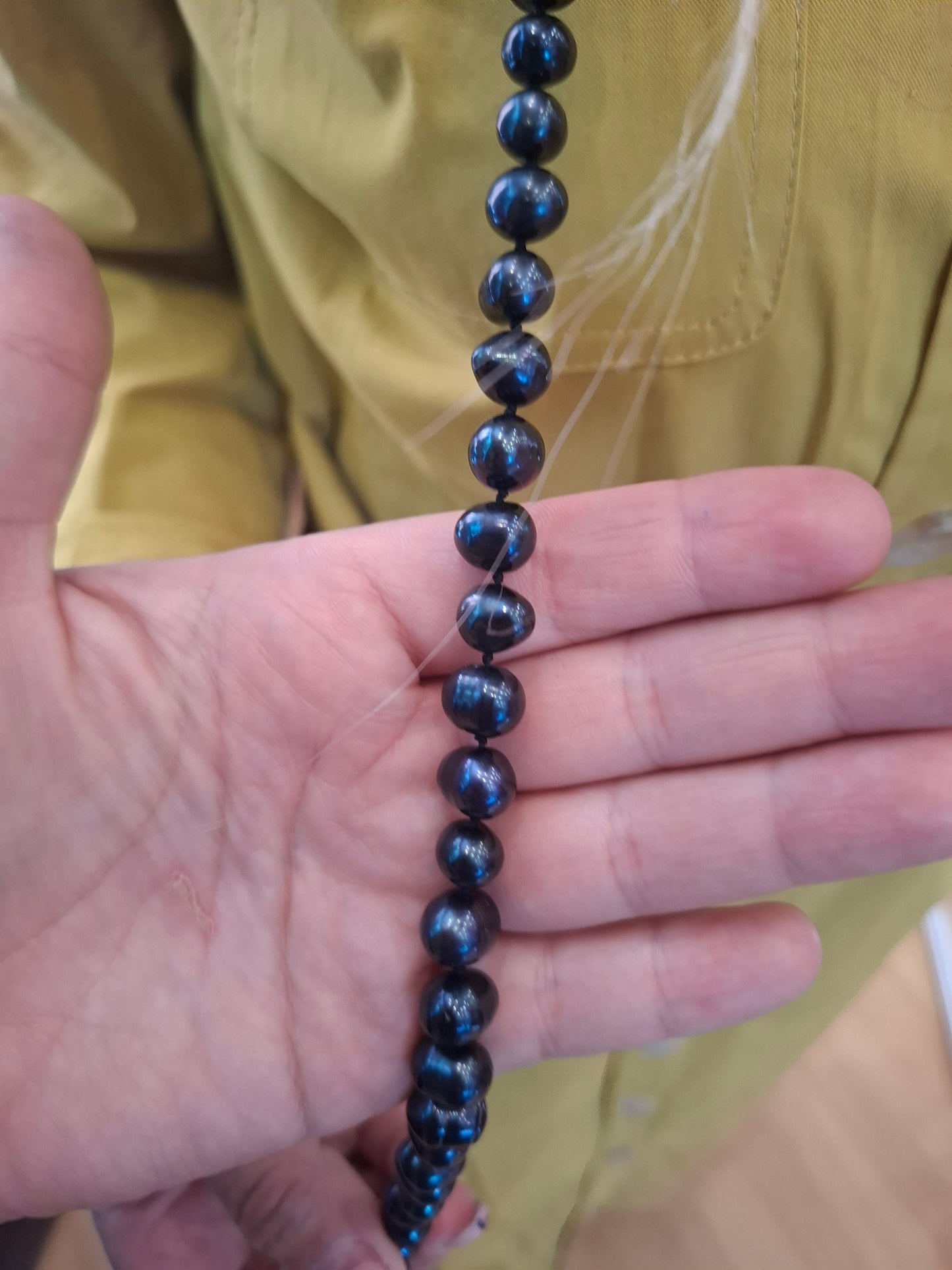 Collana lunga perle nera