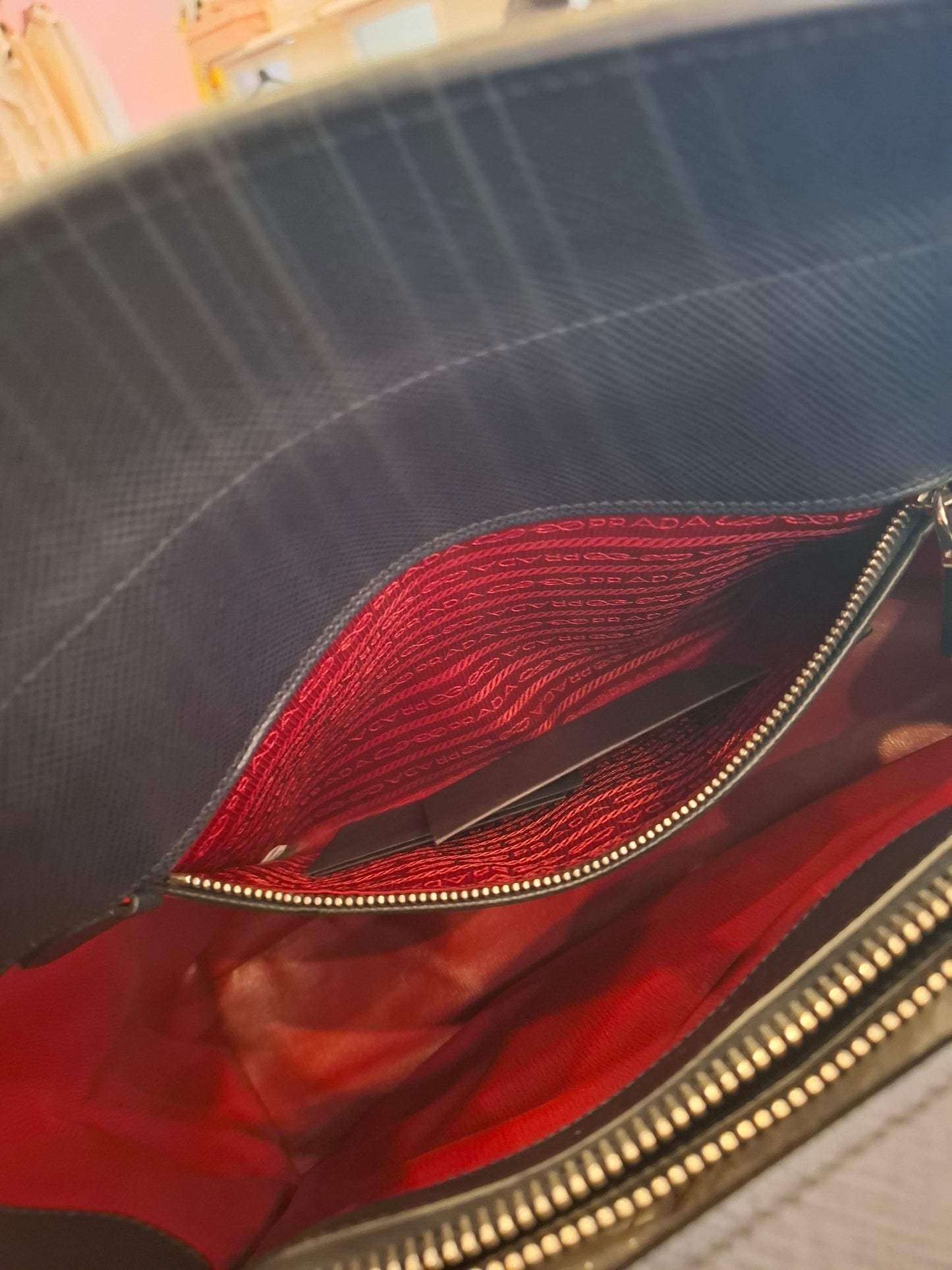 Borsa Prada blu notte