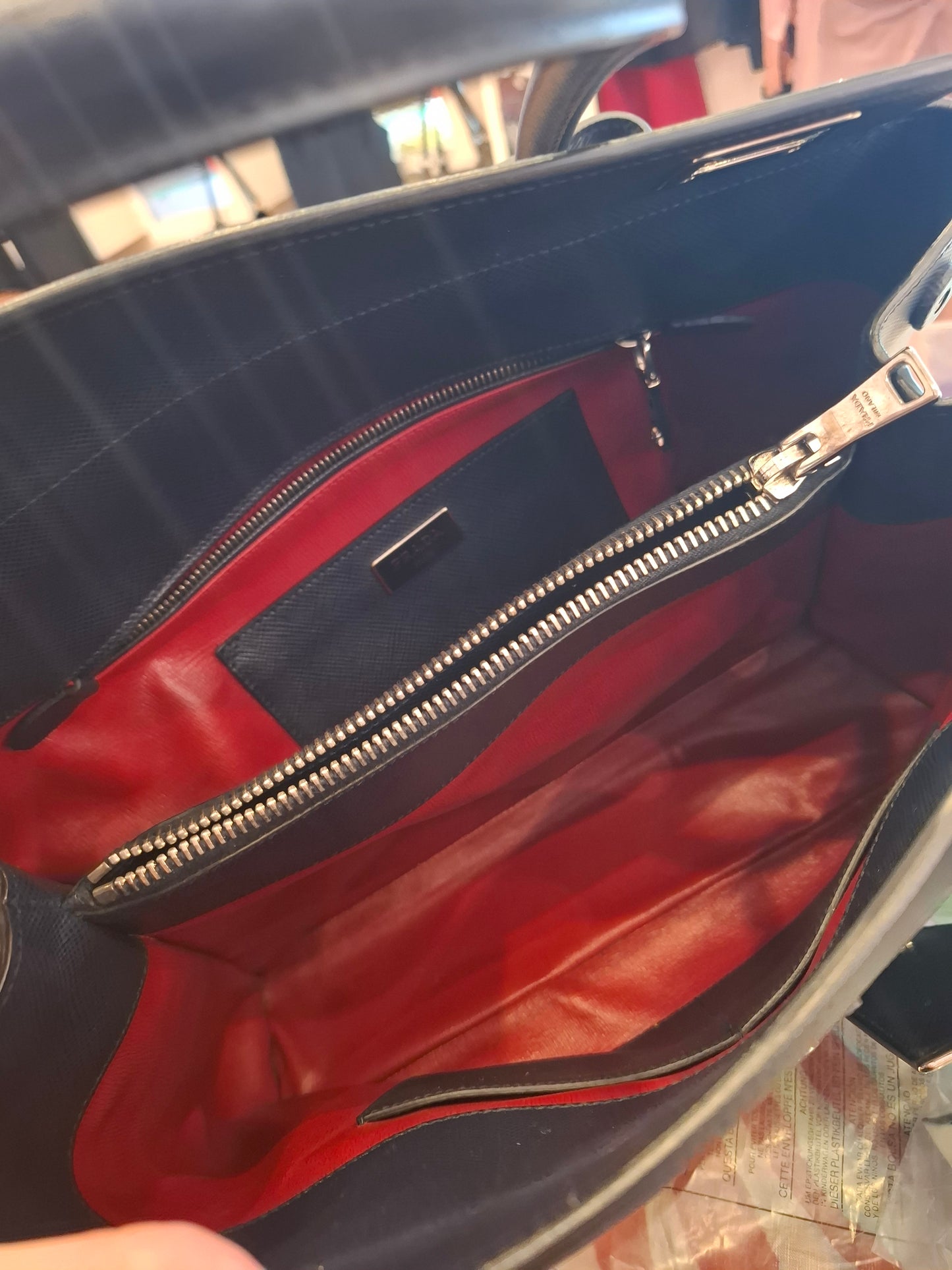 Borsa Prada blu notte