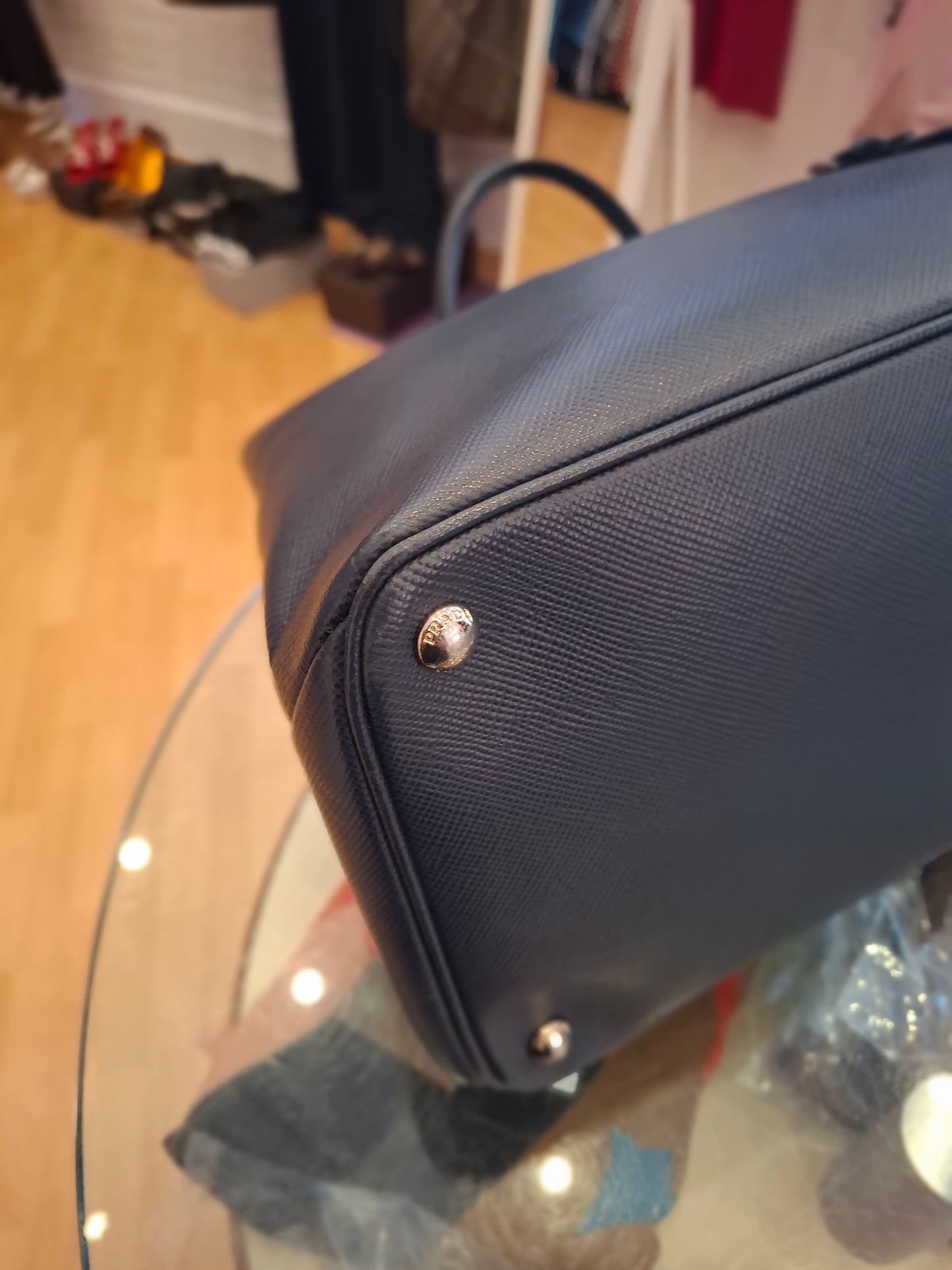 Borsa Prada blu notte