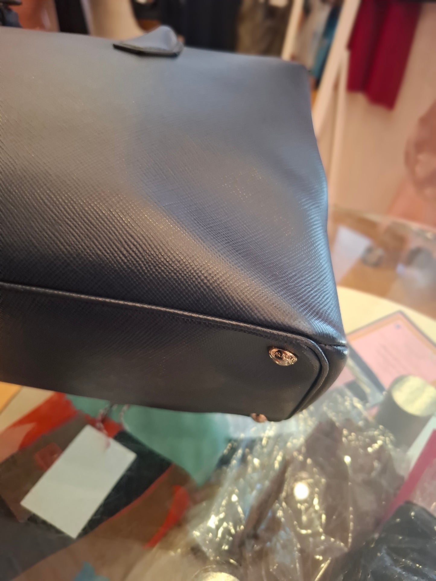 Borsa Prada blu notte