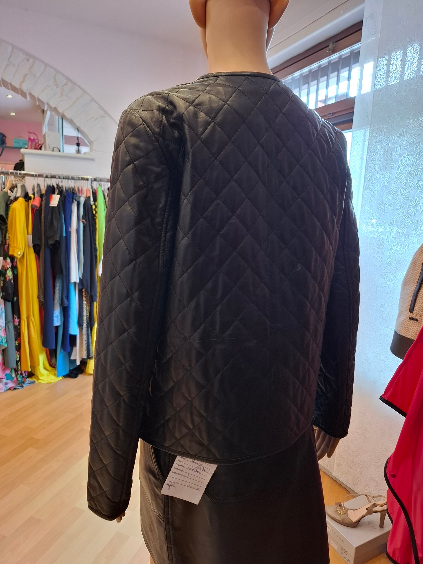 Giacca pelle Intrend nera tg S/M