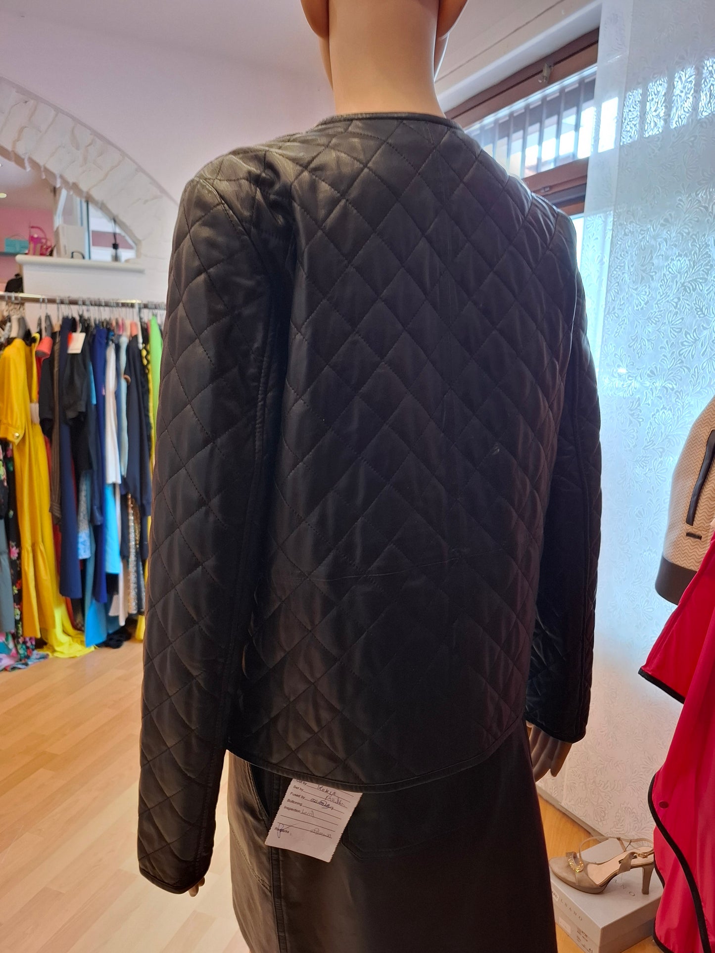 Giacca pelle Intrend nera tg S/M