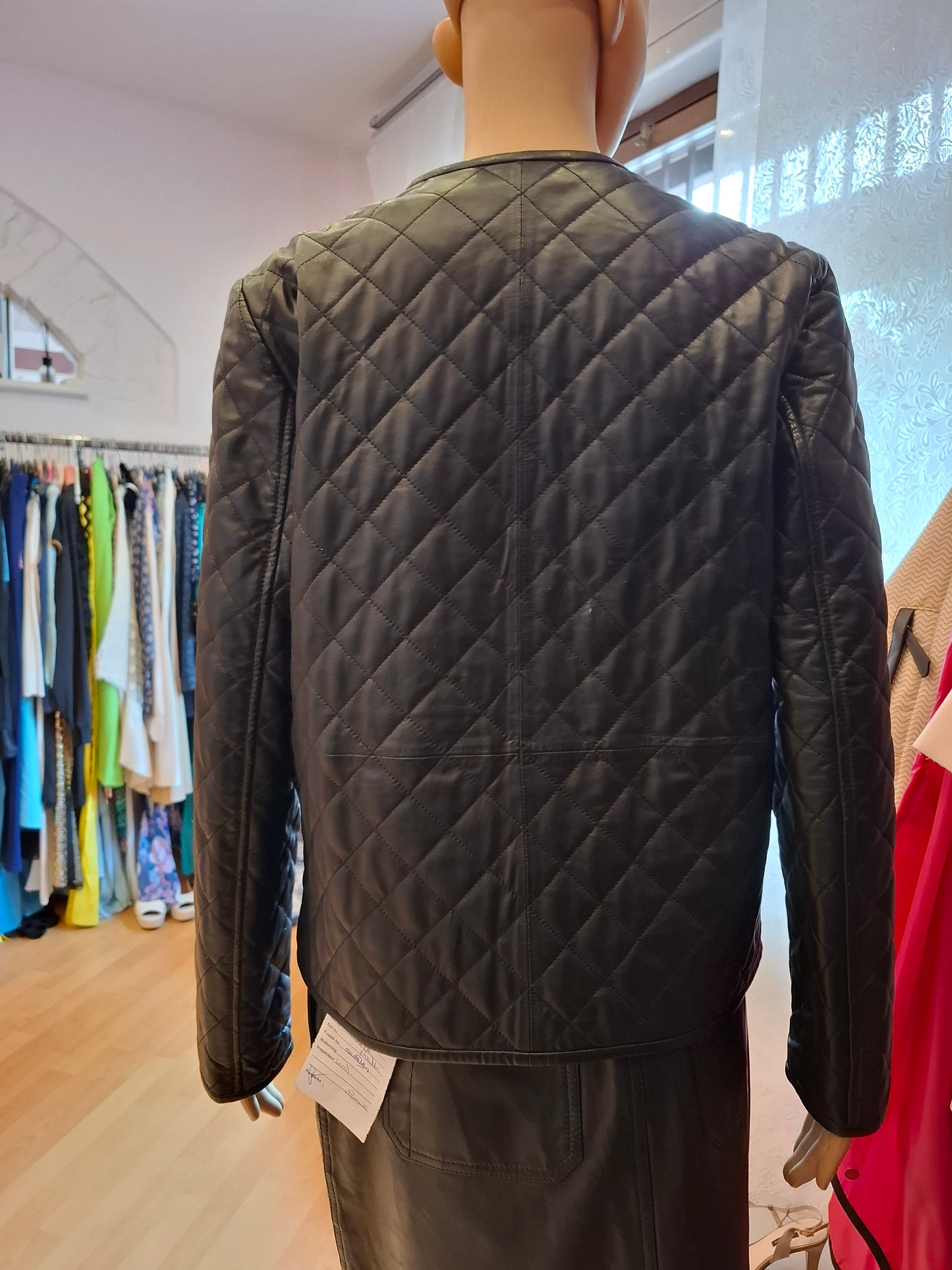 Giacca pelle Intrend nera tg S/M