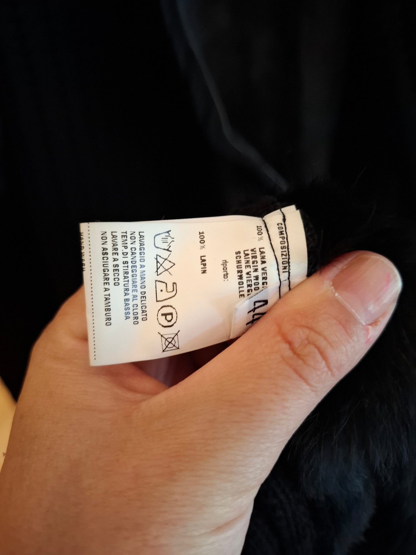 Cardigan Marisa Monti tg 44 pelle e lapin