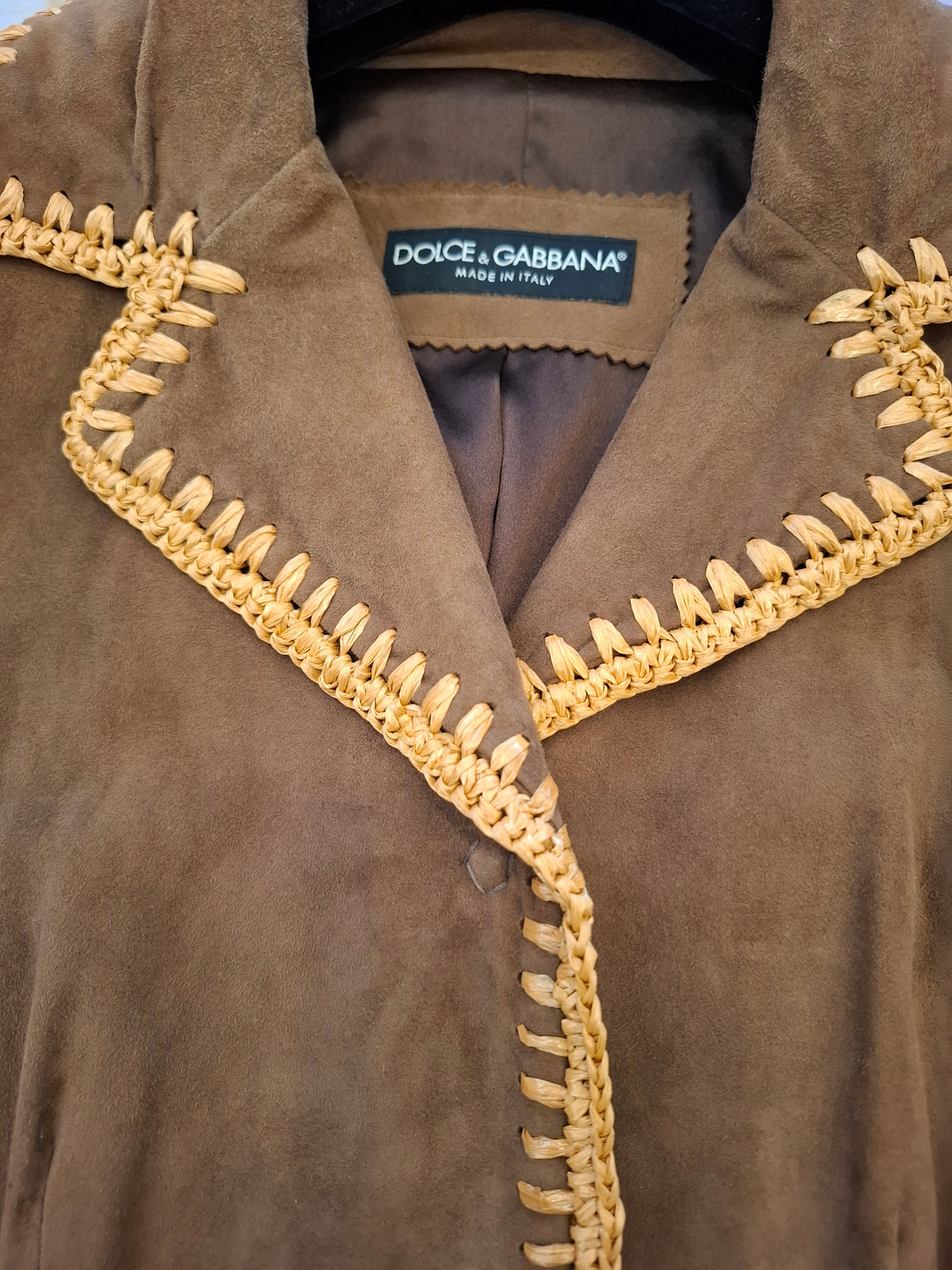 Giacca pelle Dolce Gabbana tg 40