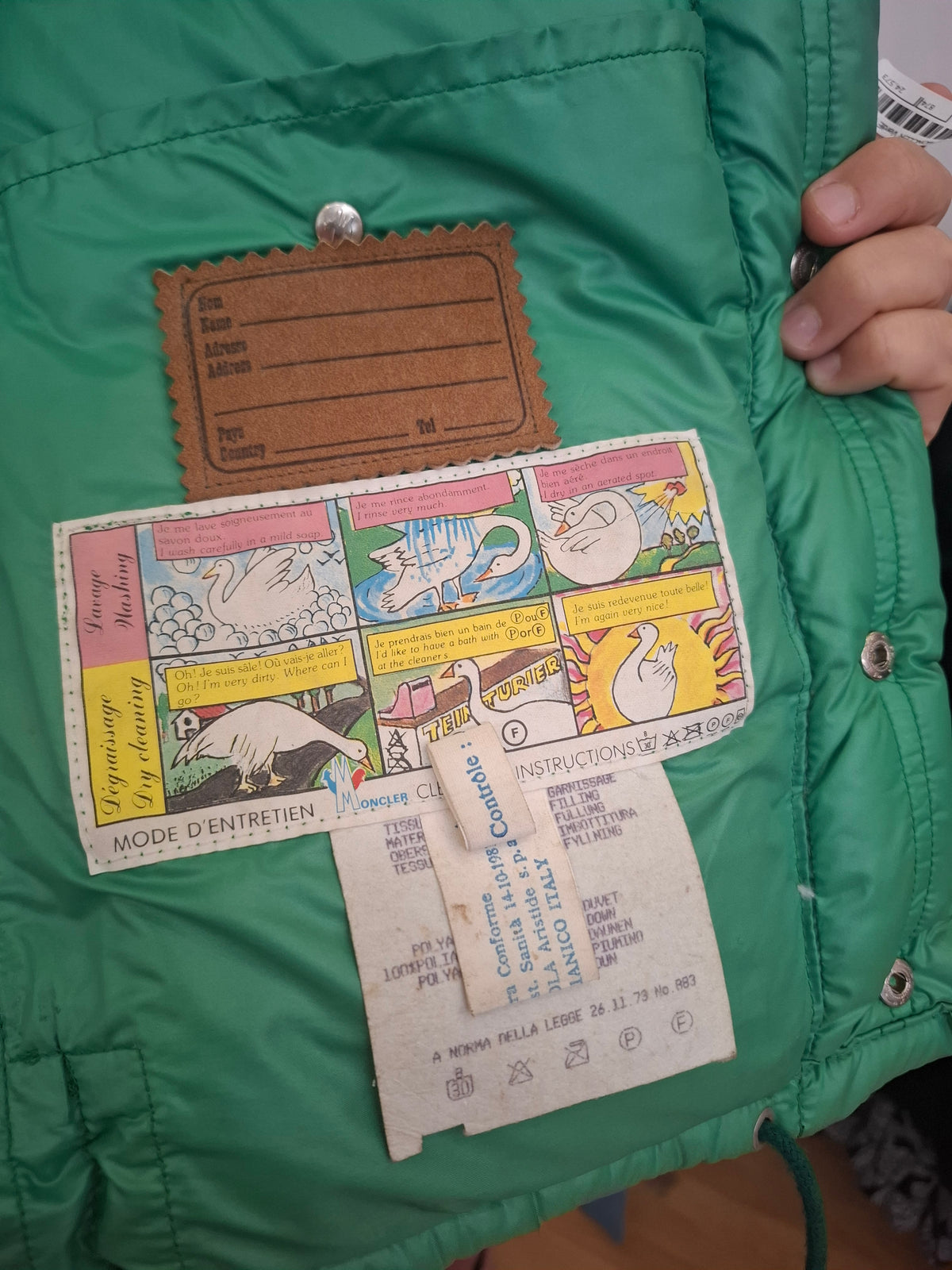 Gilet verde Moncler tg 4 vintage
