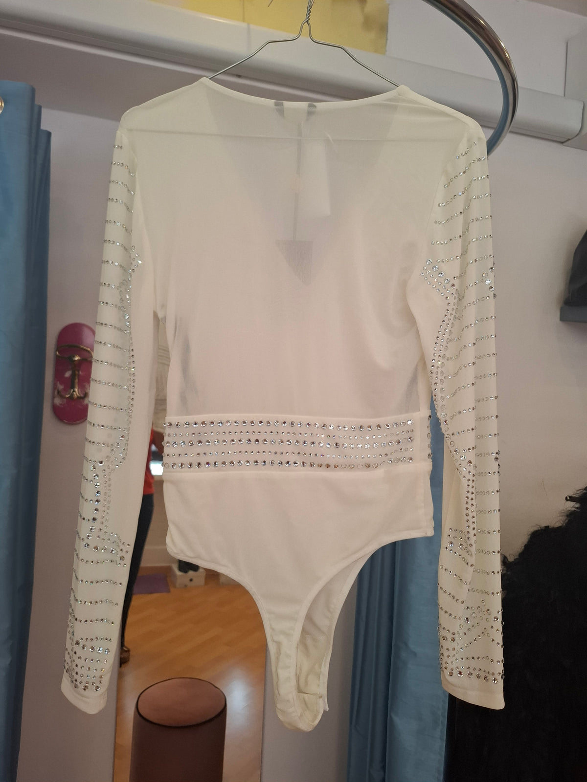 Body Guess bianco strass tg M nuovo