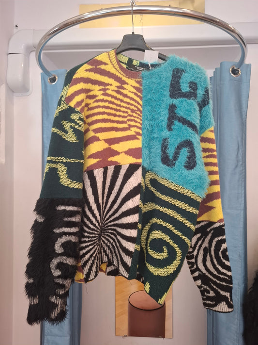 Maglione Stella McCartney Multicolor Ed Curtis Edition Patchwork nuovo tg M
