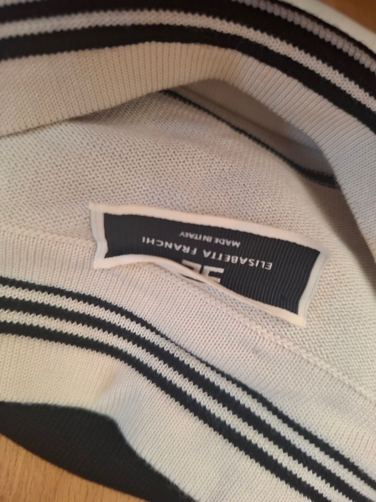 Abito Elisabetta Franchi righe nero bianca tg 42