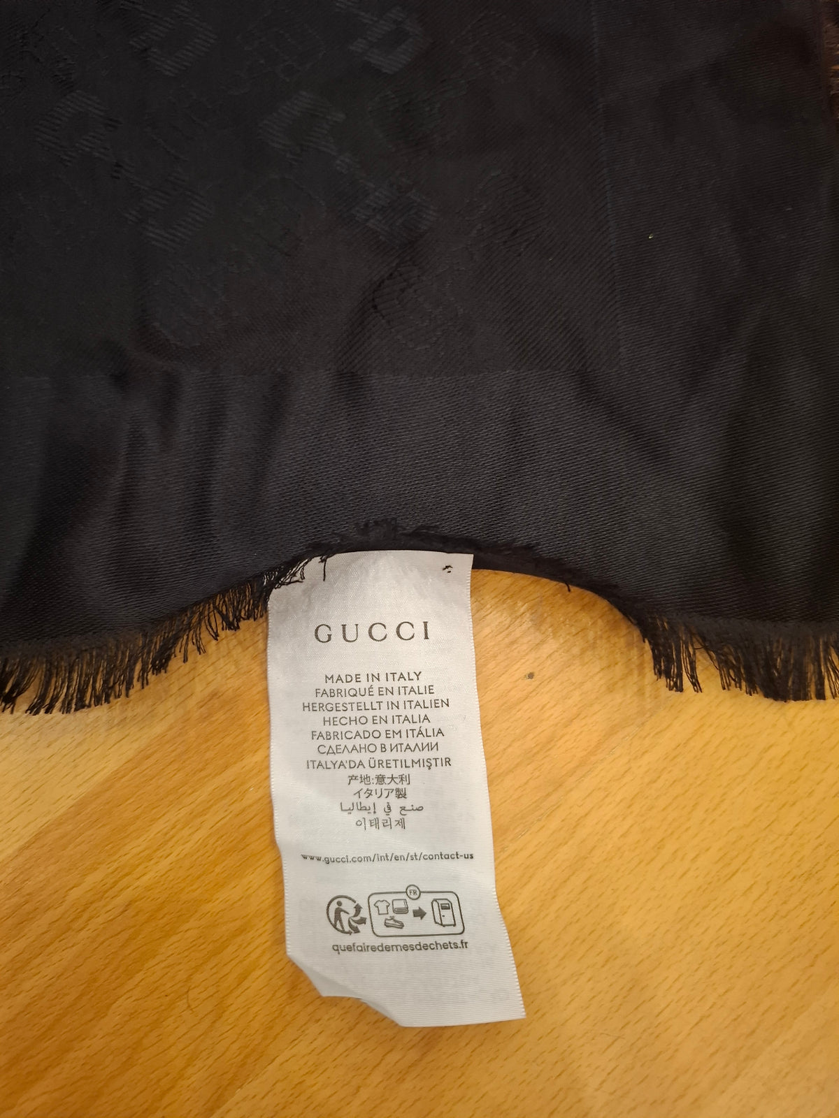 Sciarpa Gucci nera ganci