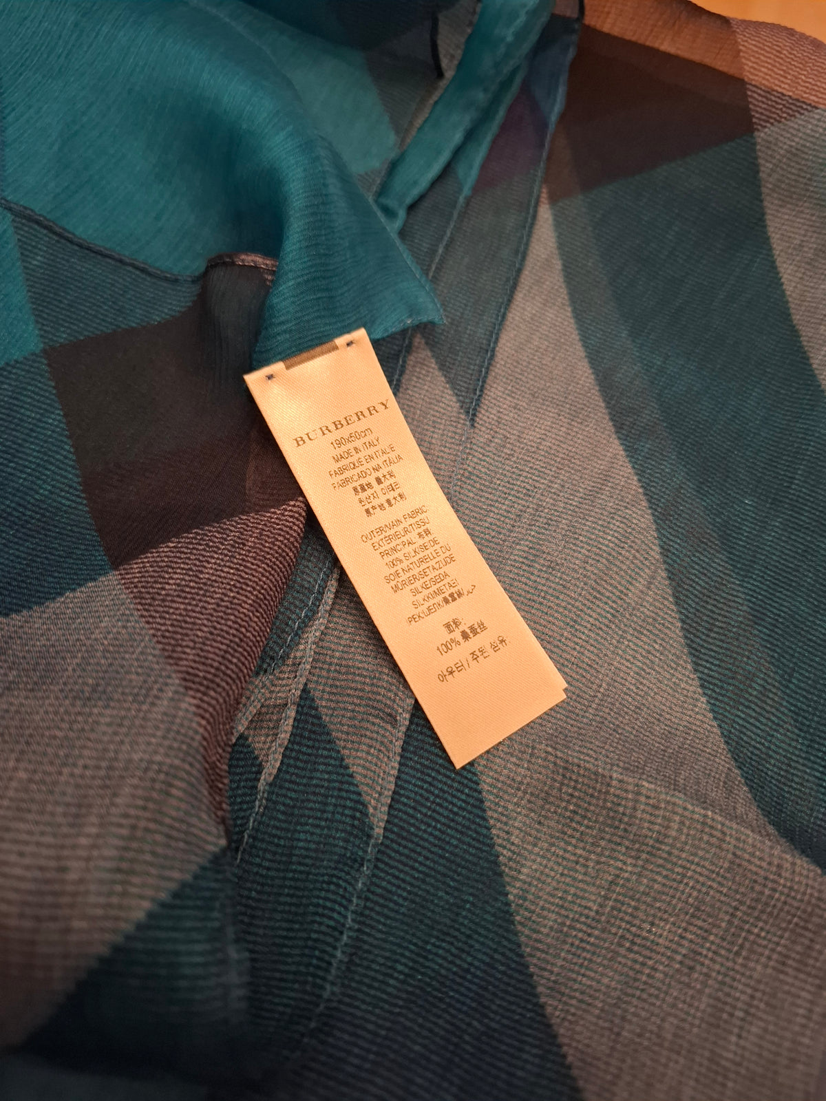 Pashmina Burberry seta