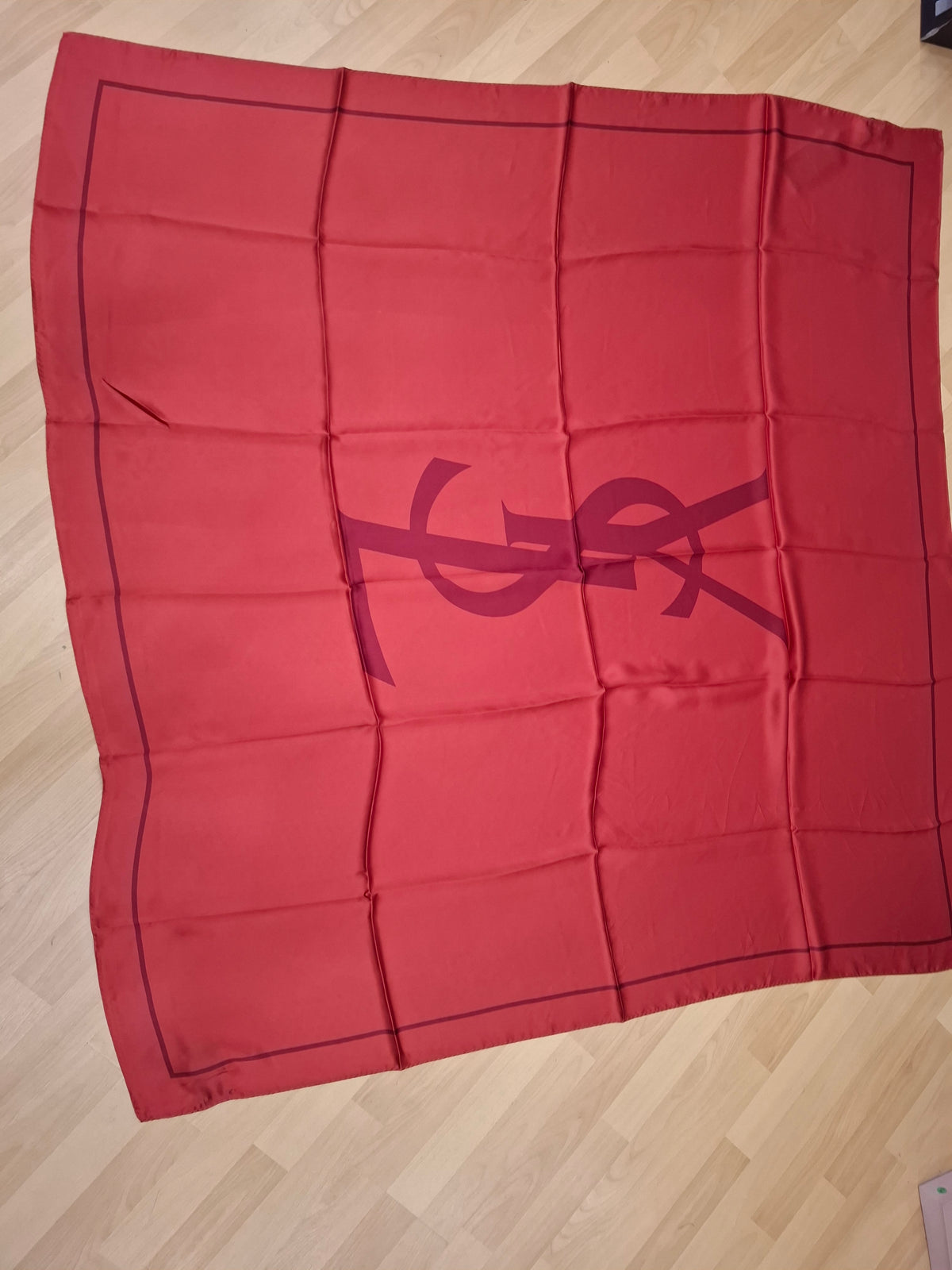 Foulard Yves Saint Laurent seta rossa