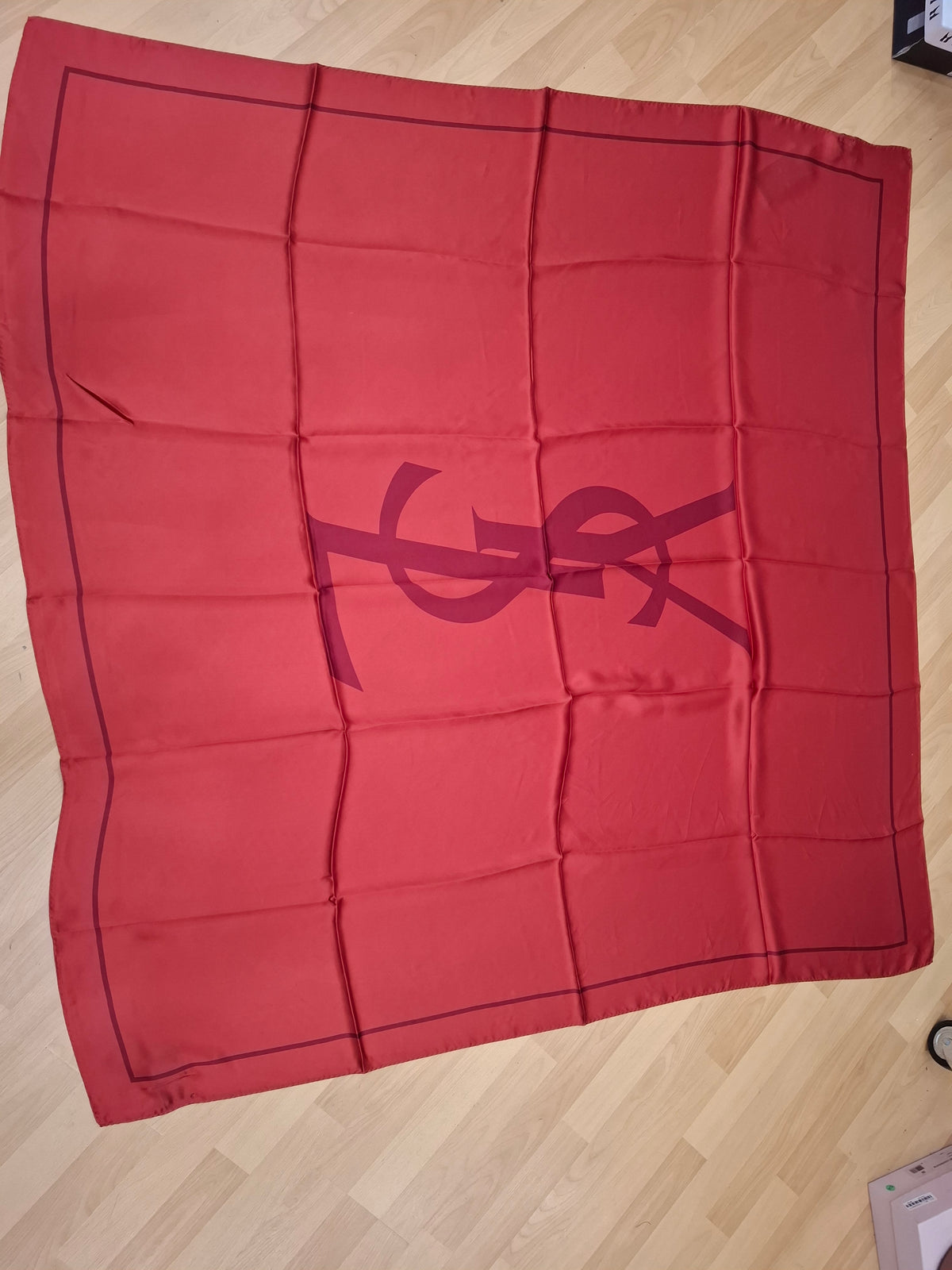 Foulard Yves Saint Laurent seta rossa