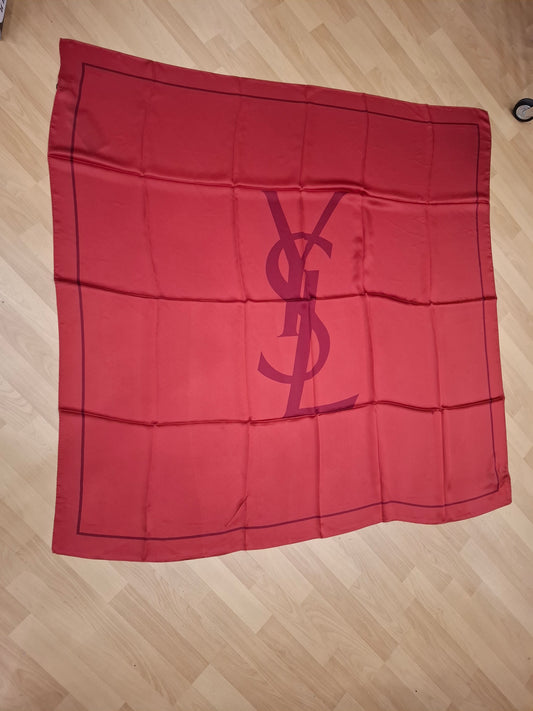 Foulard Yves Saint Laurent seta rossa