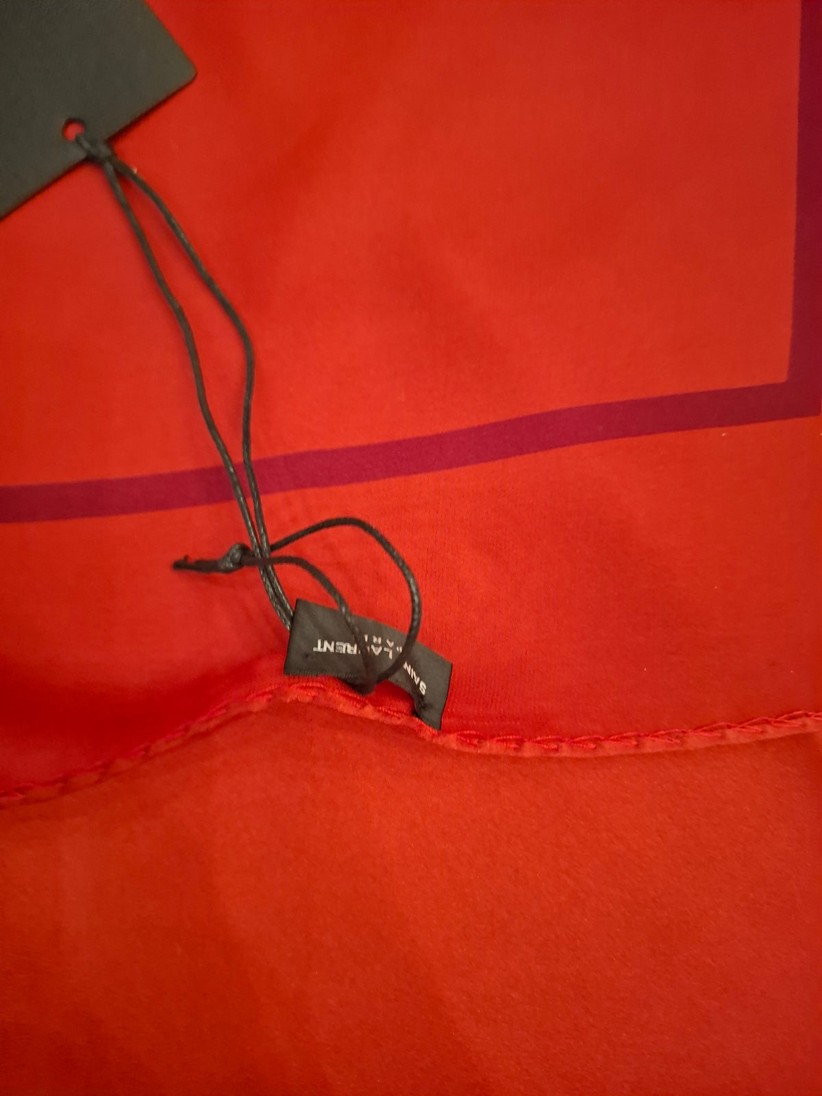 Foulard Yves Saint Laurent seta rossa