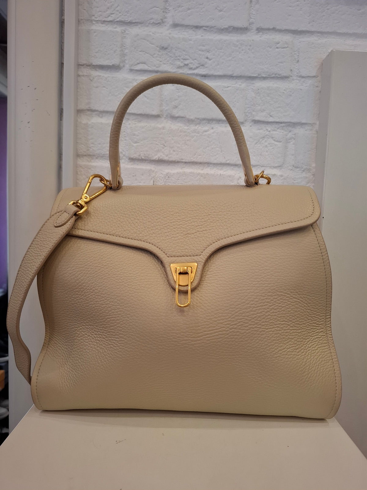 Borsa Coccinelle panna