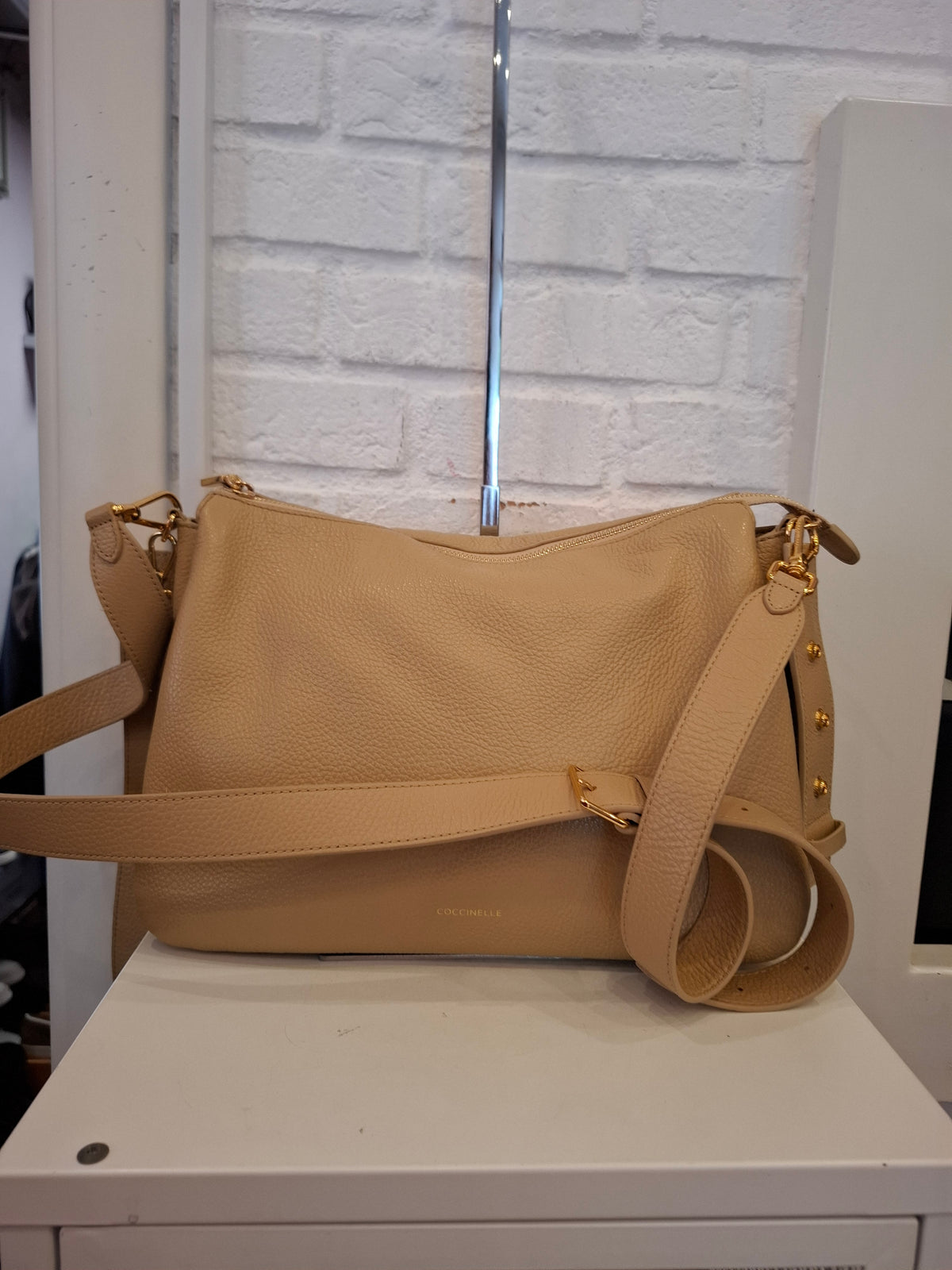 Borsa Coccinelle panna