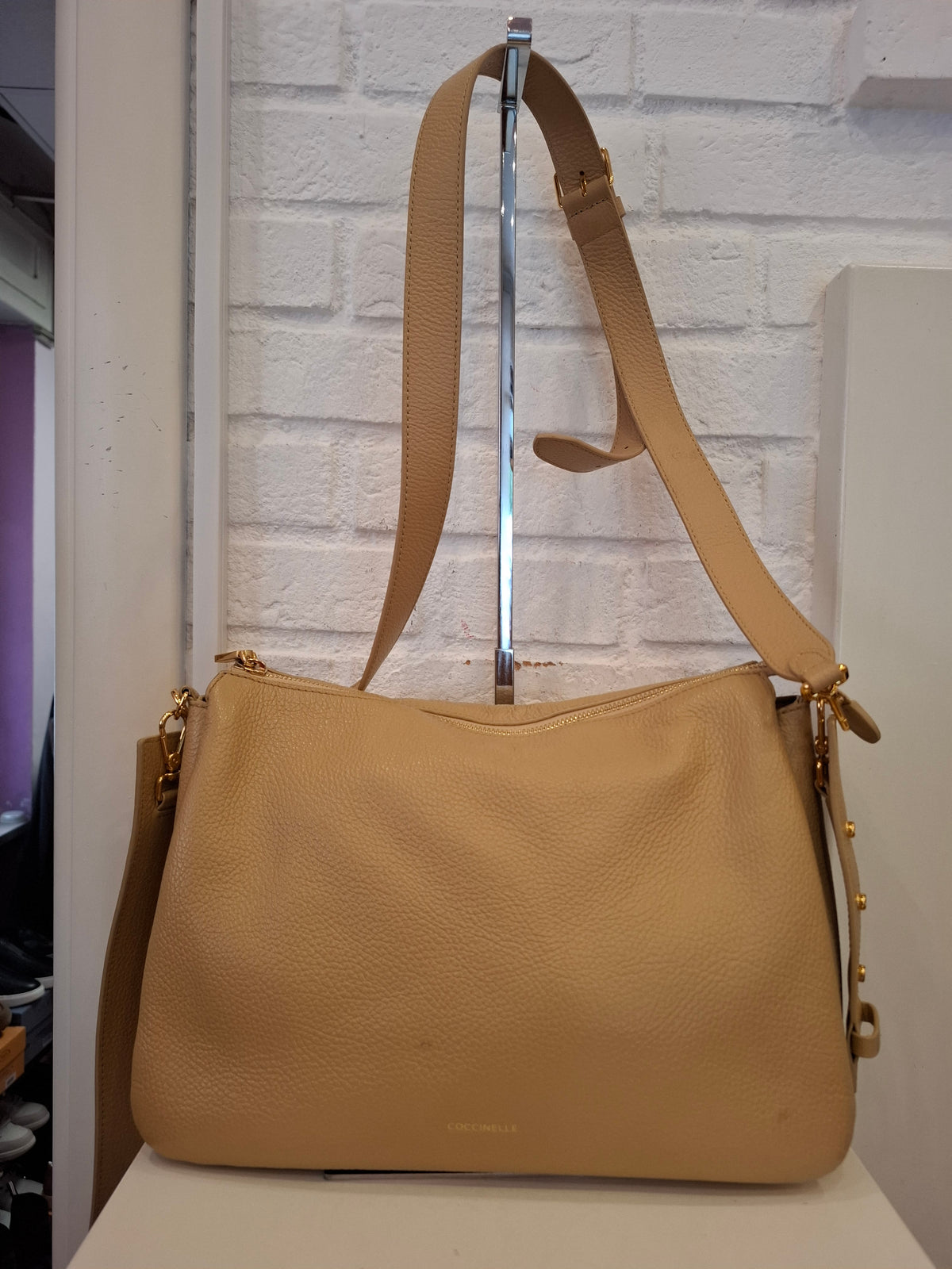 Borsa Coccinelle panna