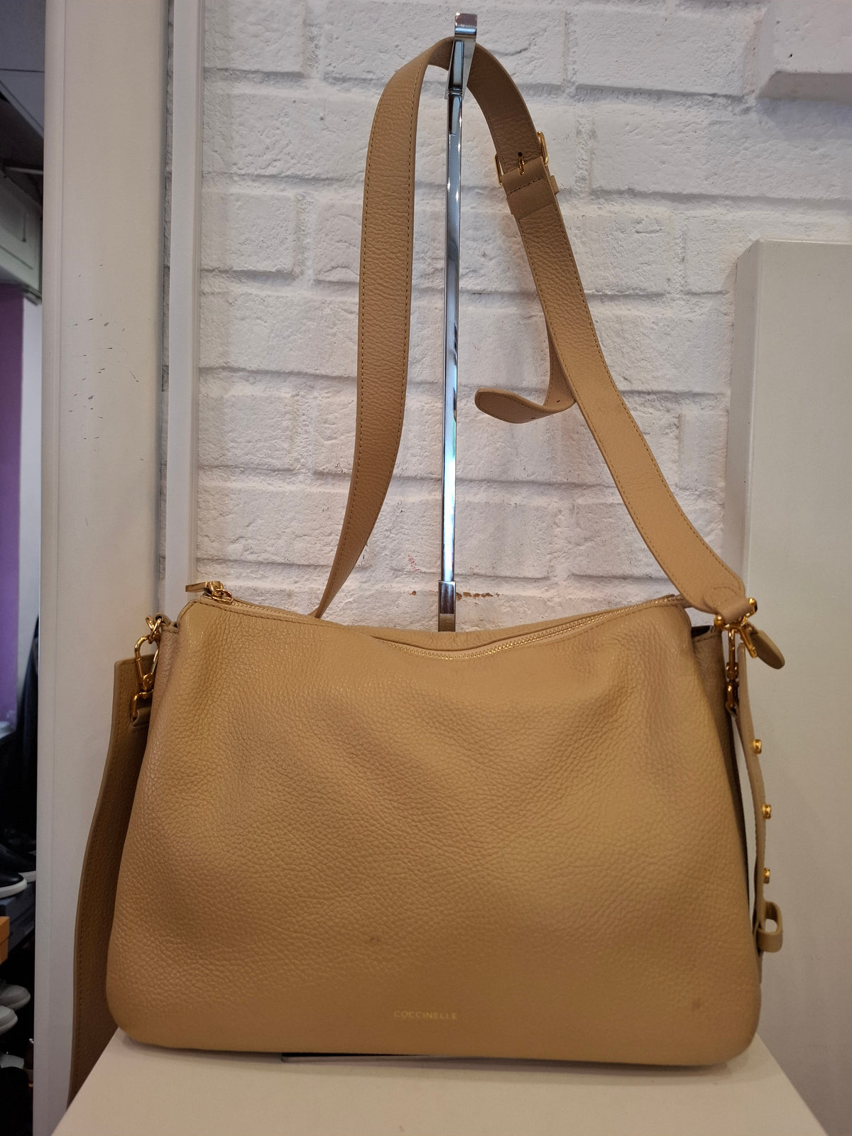 Borsa Coccinelle panna