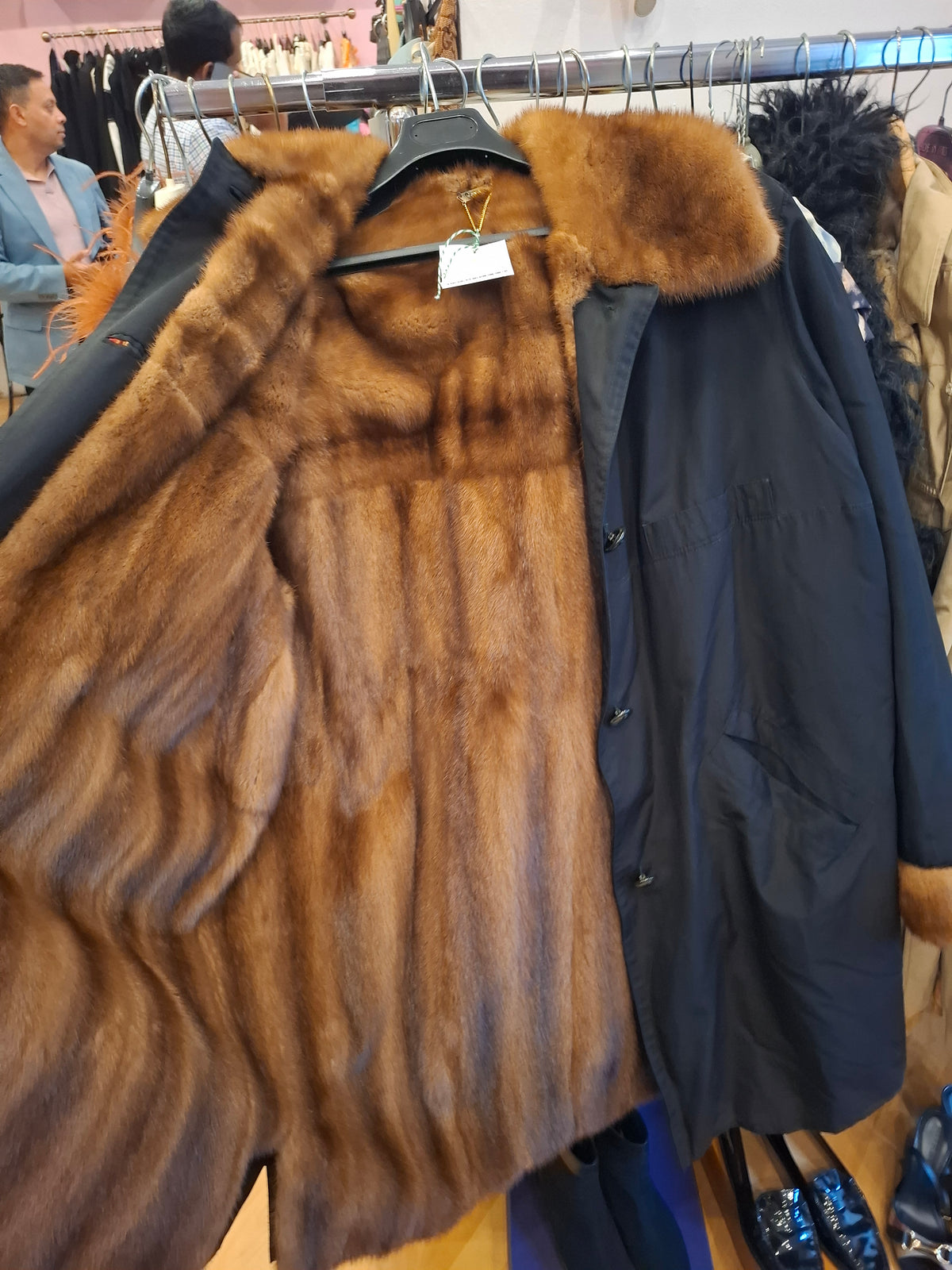 Trench vintage inserto visone Chieri tg L/XL